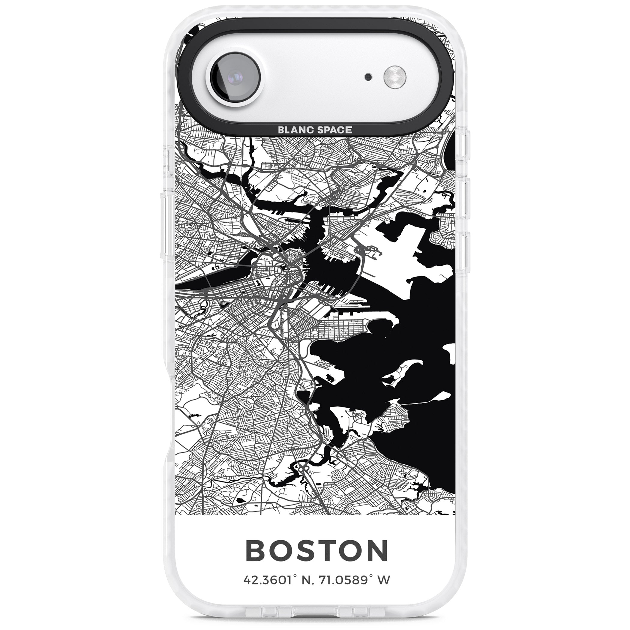 Boston Map iPhone 17 Air Impact Clear Phone Case