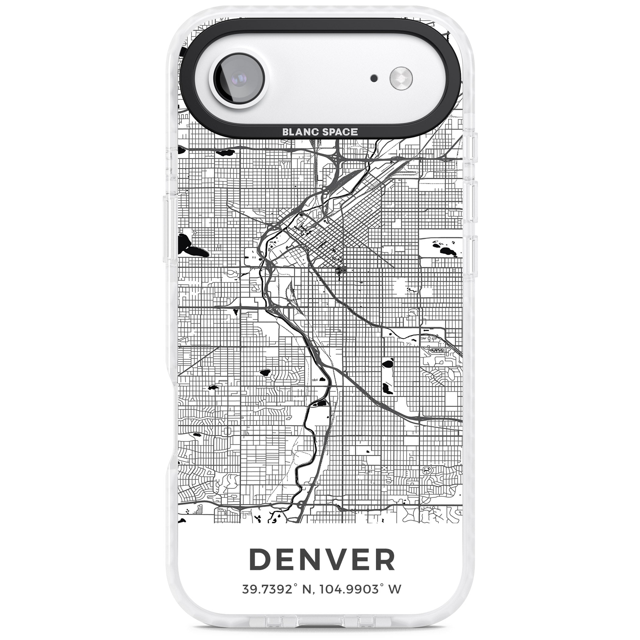 Denver Map iPhone 17 Air Impact Clear Phone Case