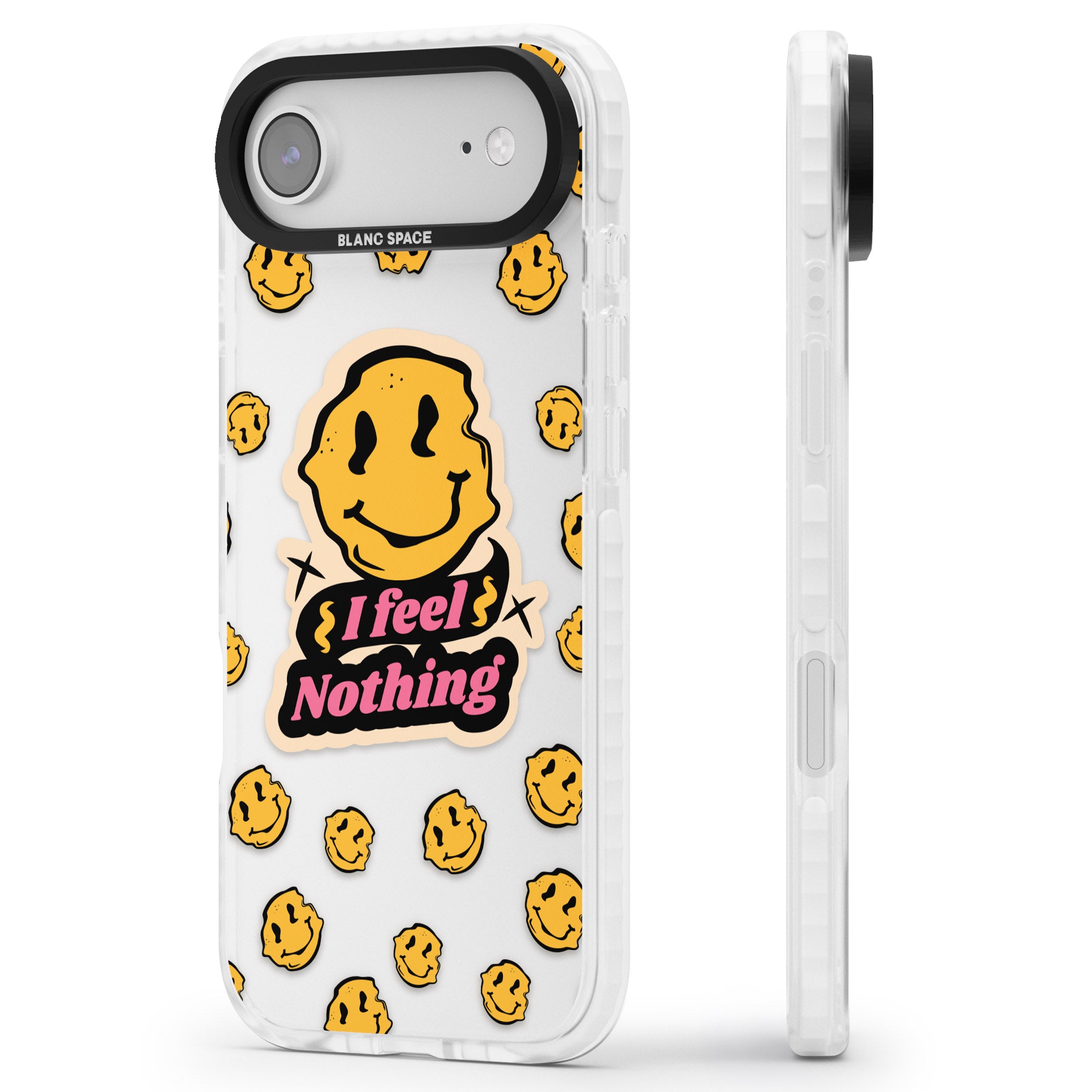 I Feel Nothing (Clear) iPhone 17 Air Impact Clear Phone Case Side Profile