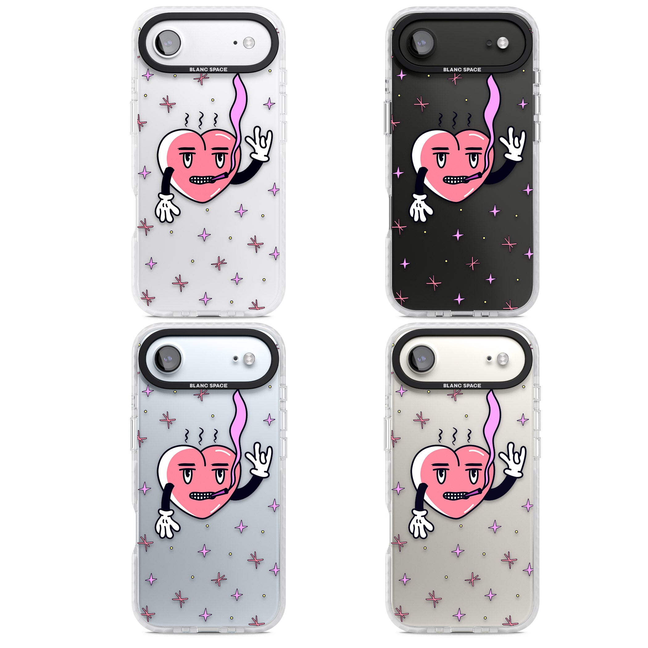 Quirky Heart iPhone 17 Air Impact Clear Phone Case APT Impact Protection