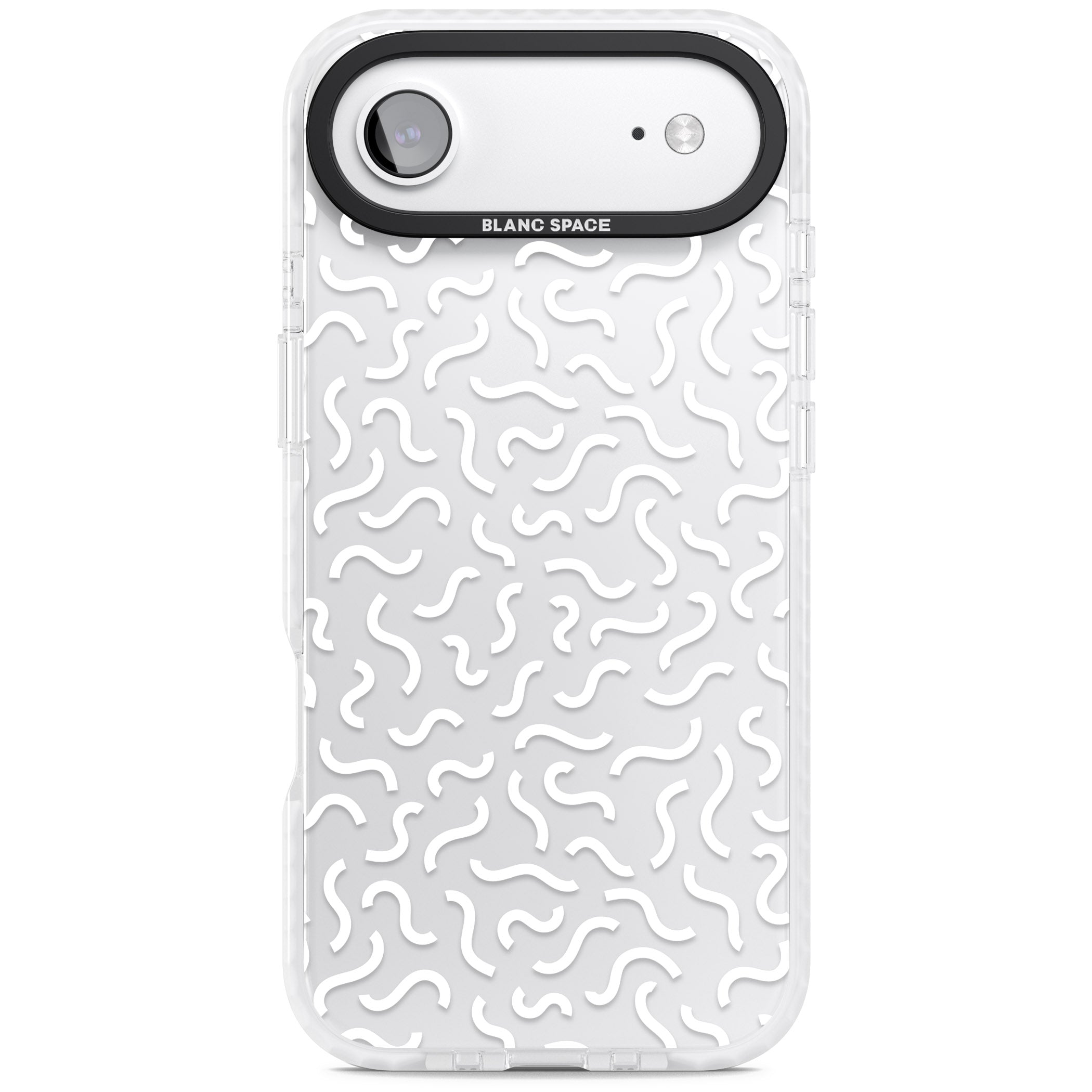 Black & White Wavy Pattern iPhone 17 Air Impact Clear Phone Case
