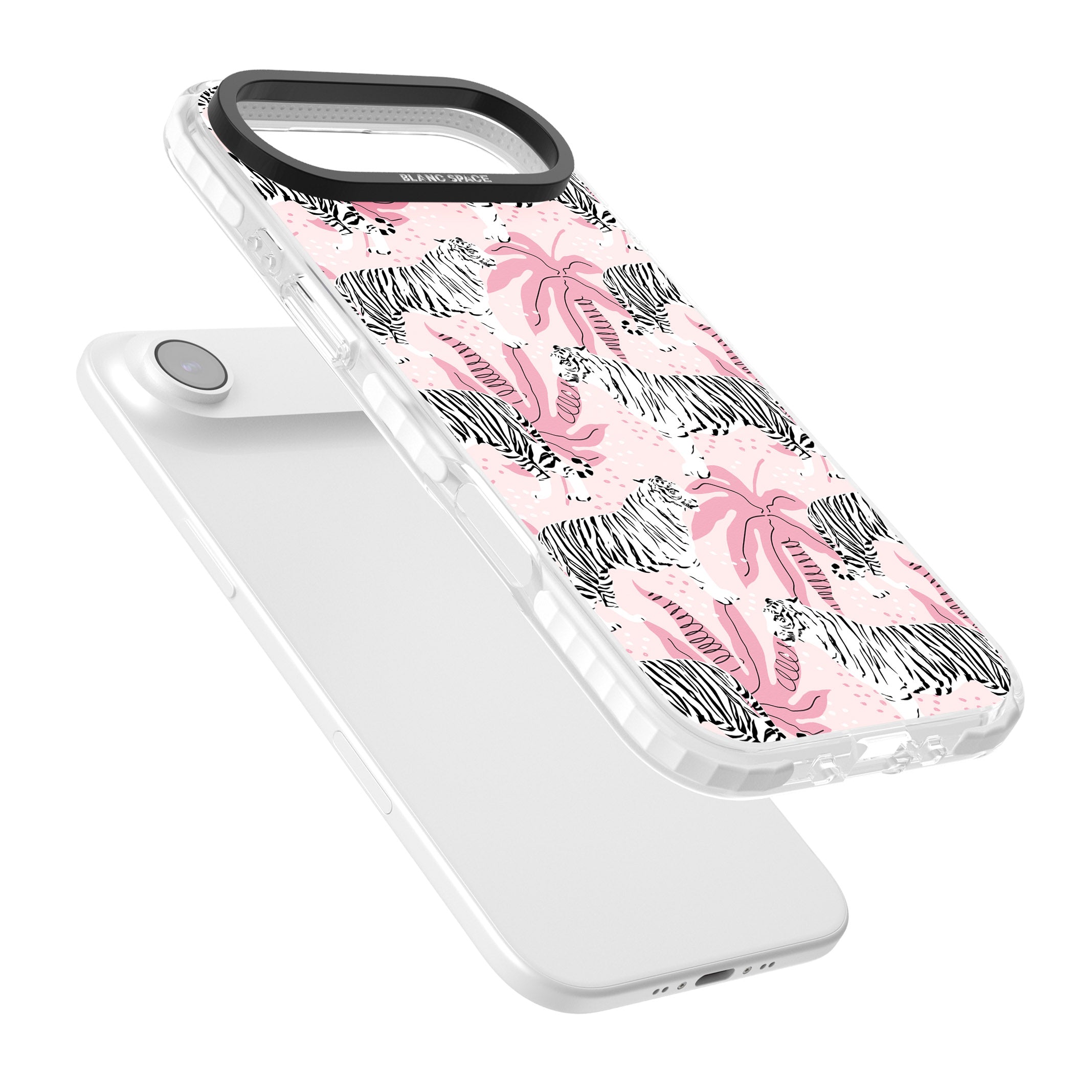 Pink Tiger Palm iPhone 17 Air Impact Clear Phone Case Colours
