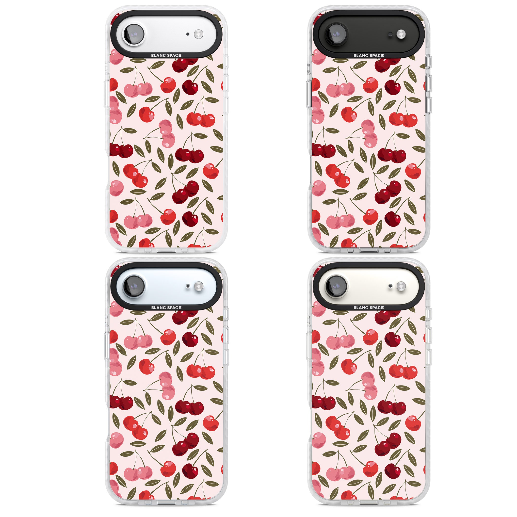 Fruity & Fun Patterns Cherries iPhone 17 Air Impact Clear Phone Case APT Impact Protection