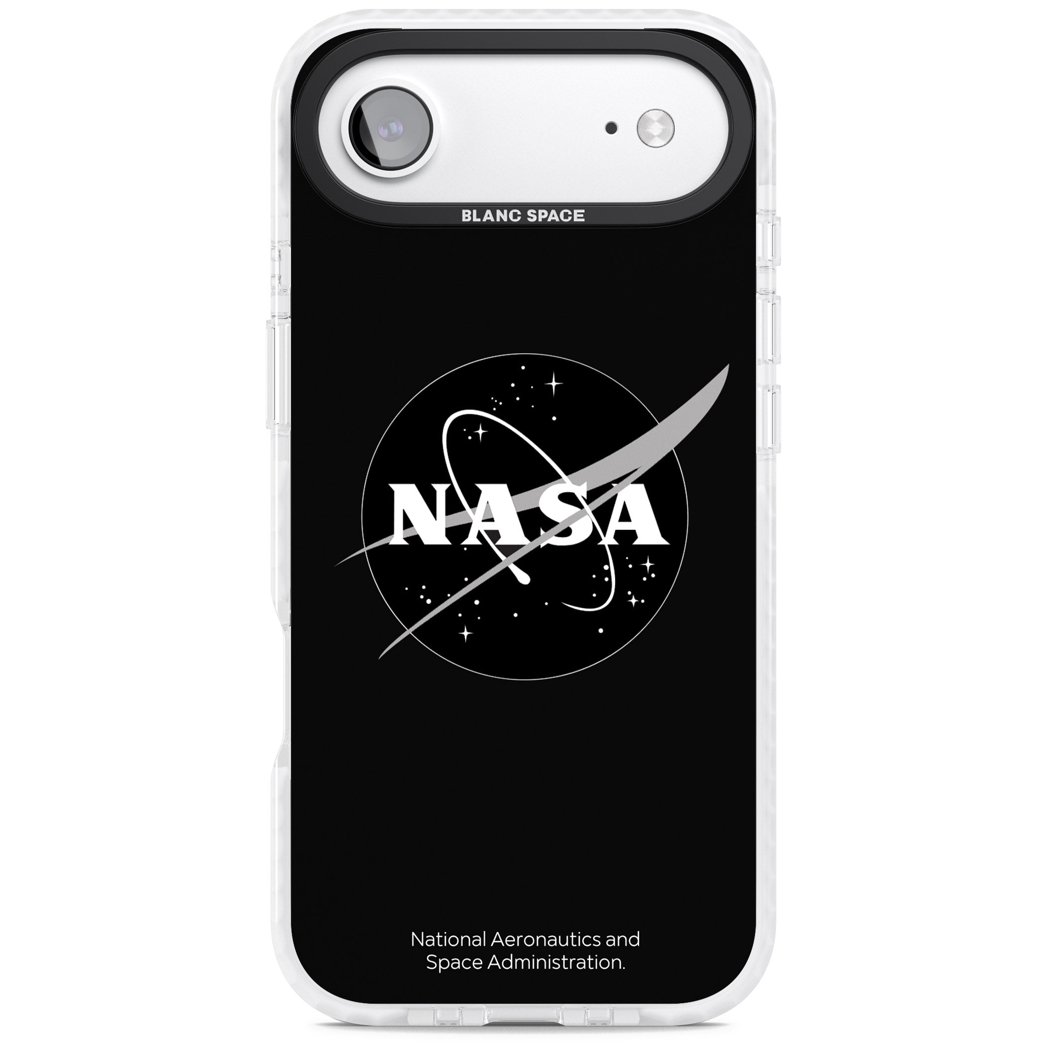 Dark Nasa Meatball iPhone 17 Air Impact Clear Phone Case