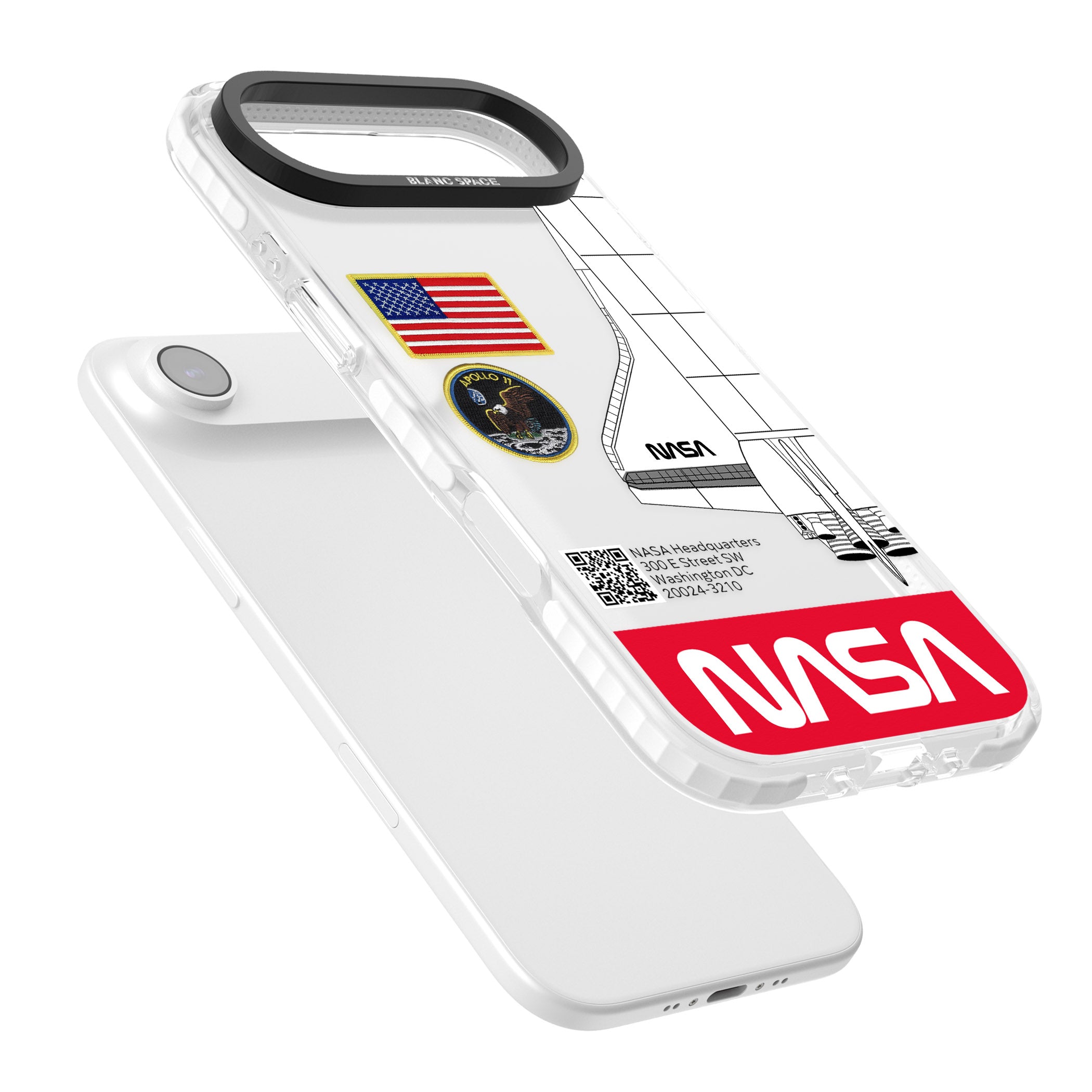 Nasa Apollo 11 iPhone 17 Air Impact Clear Phone Case Colours