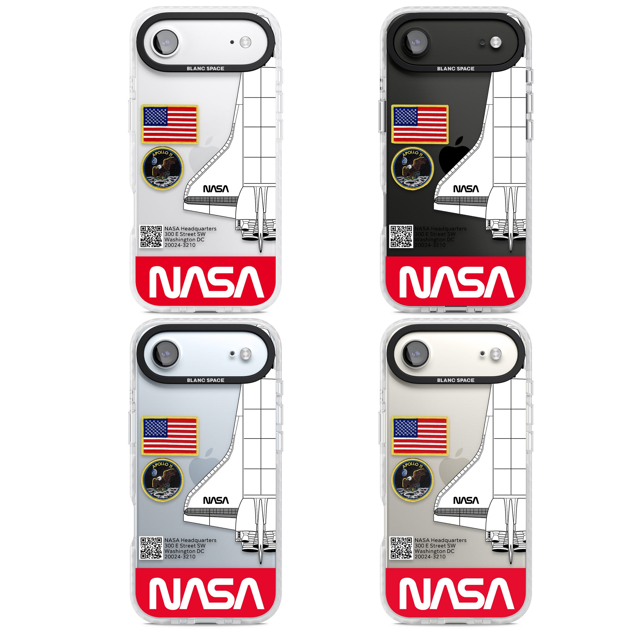 Nasa Apollo 11 iPhone 17 Air Impact Clear Phone Case APT Impact Protection