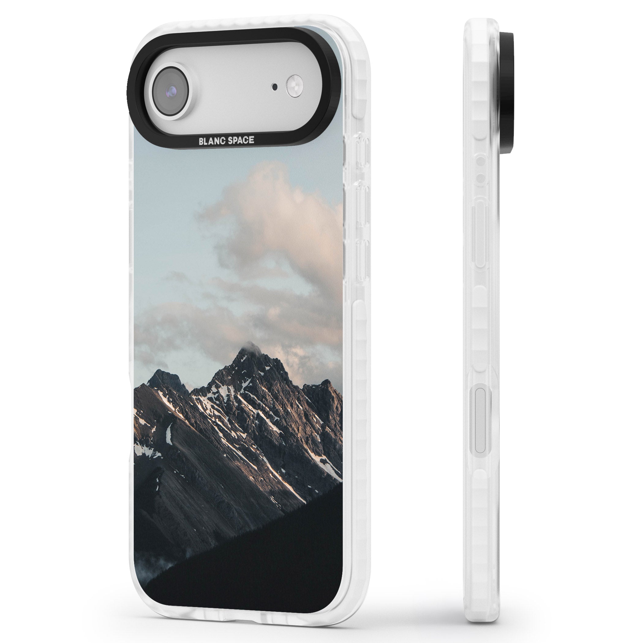 Twilight Mountain iPhone 17 Air Impact Clear Phone Case Side Profile