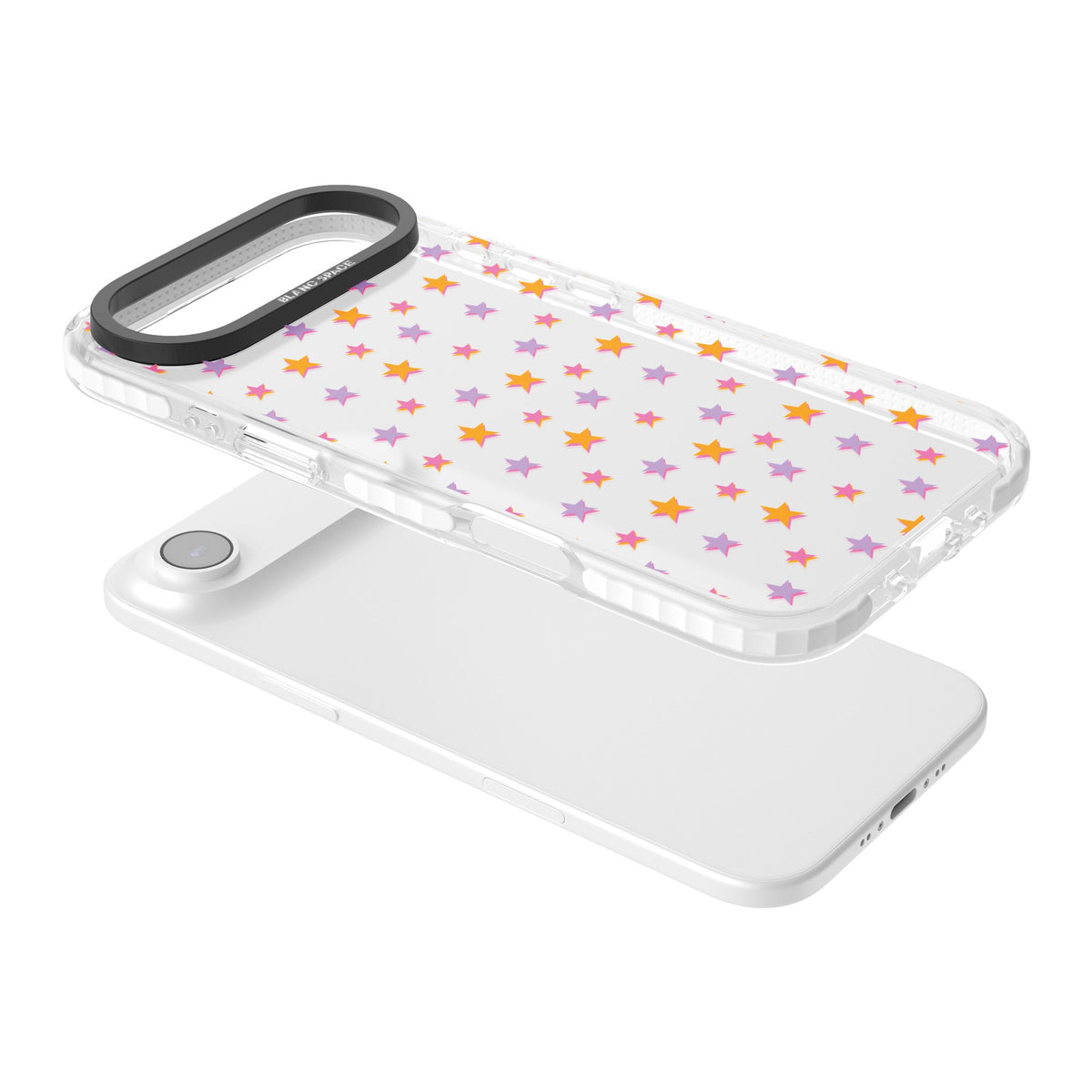 Spangling Stars iPhone Air Impact Clear Phone Case angled