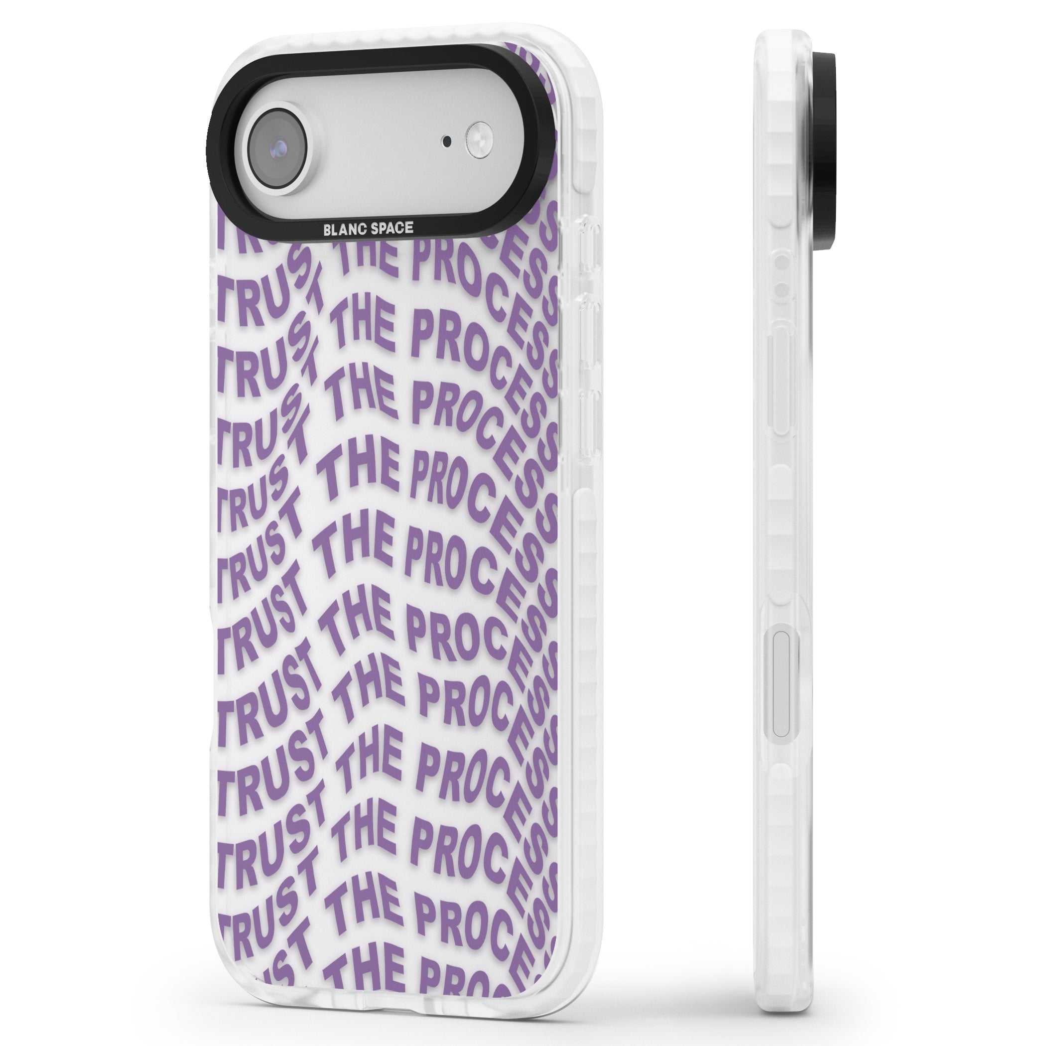 Trust The Process iPhone 17 Air Impact Clear Phone Case Side Profile