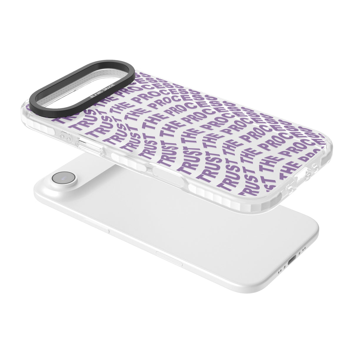 Trust The Process iPhone Air Impact Clear Phone Case angled