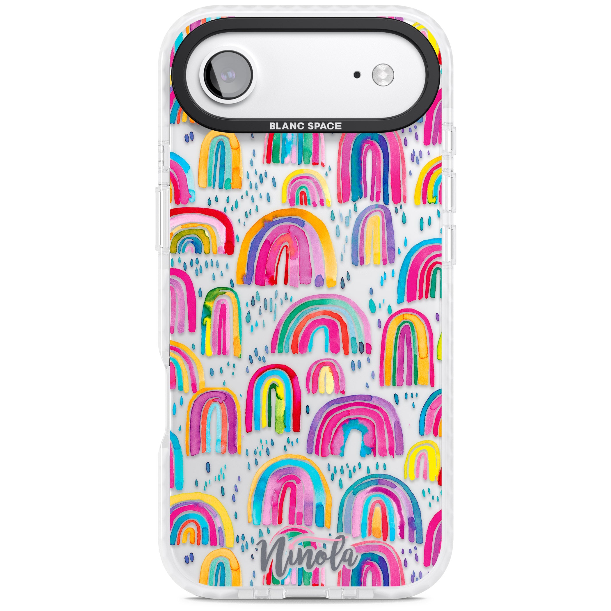 Watercolor Rainbow iPhone 17 Air Impact Clear Phone Case