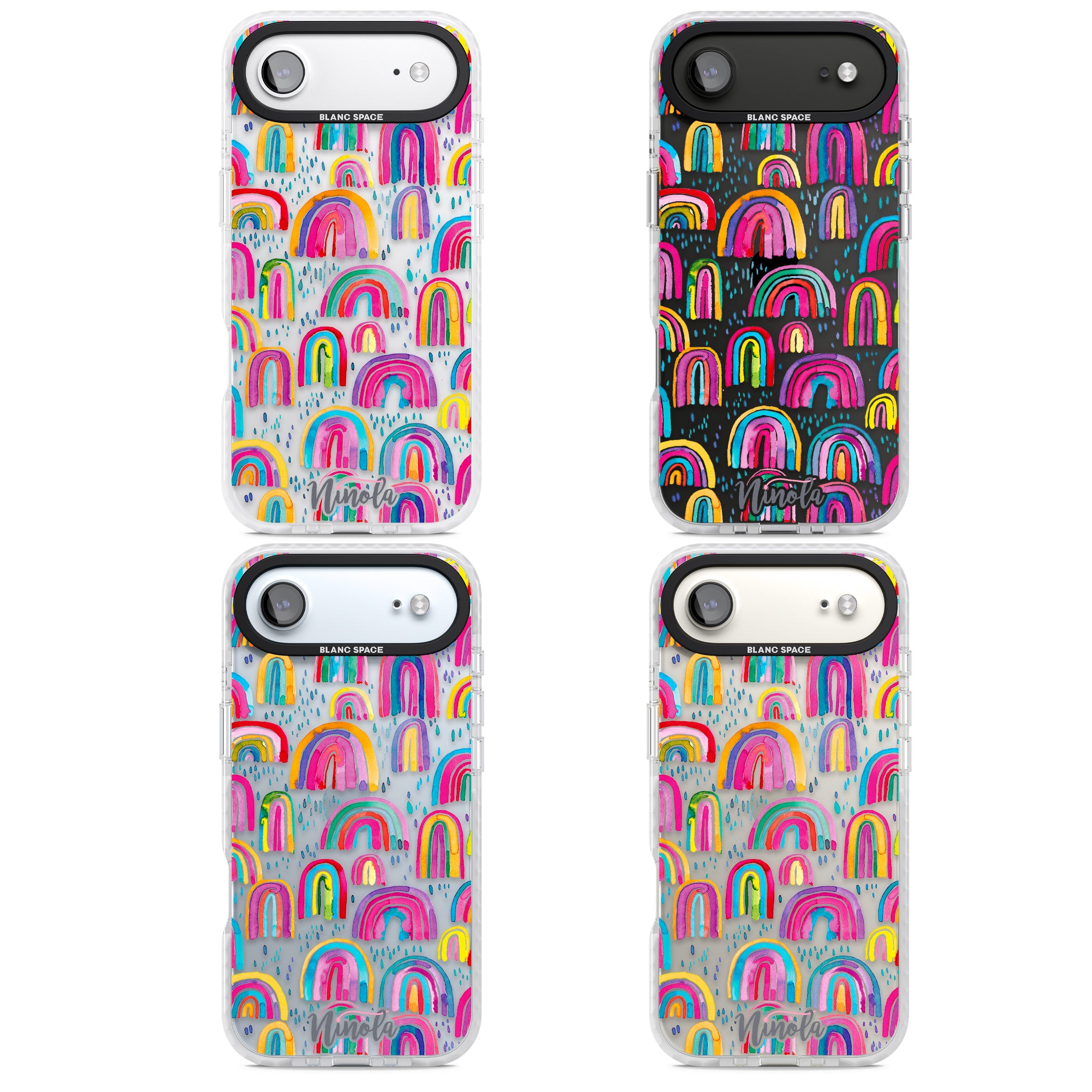 Watercolor Rainbow iPhone 17 Air Impact Clear Phone Case APT Impact Protection