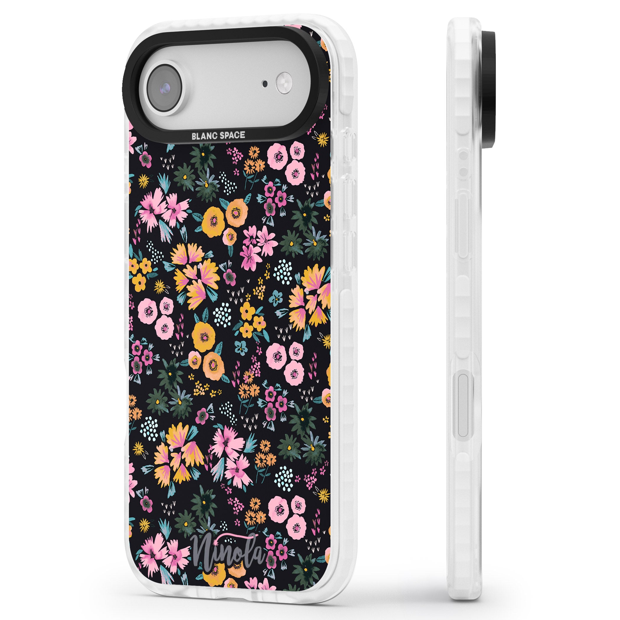 Blossom Field iPhone 17 Air Impact Clear Phone Case Side Profile