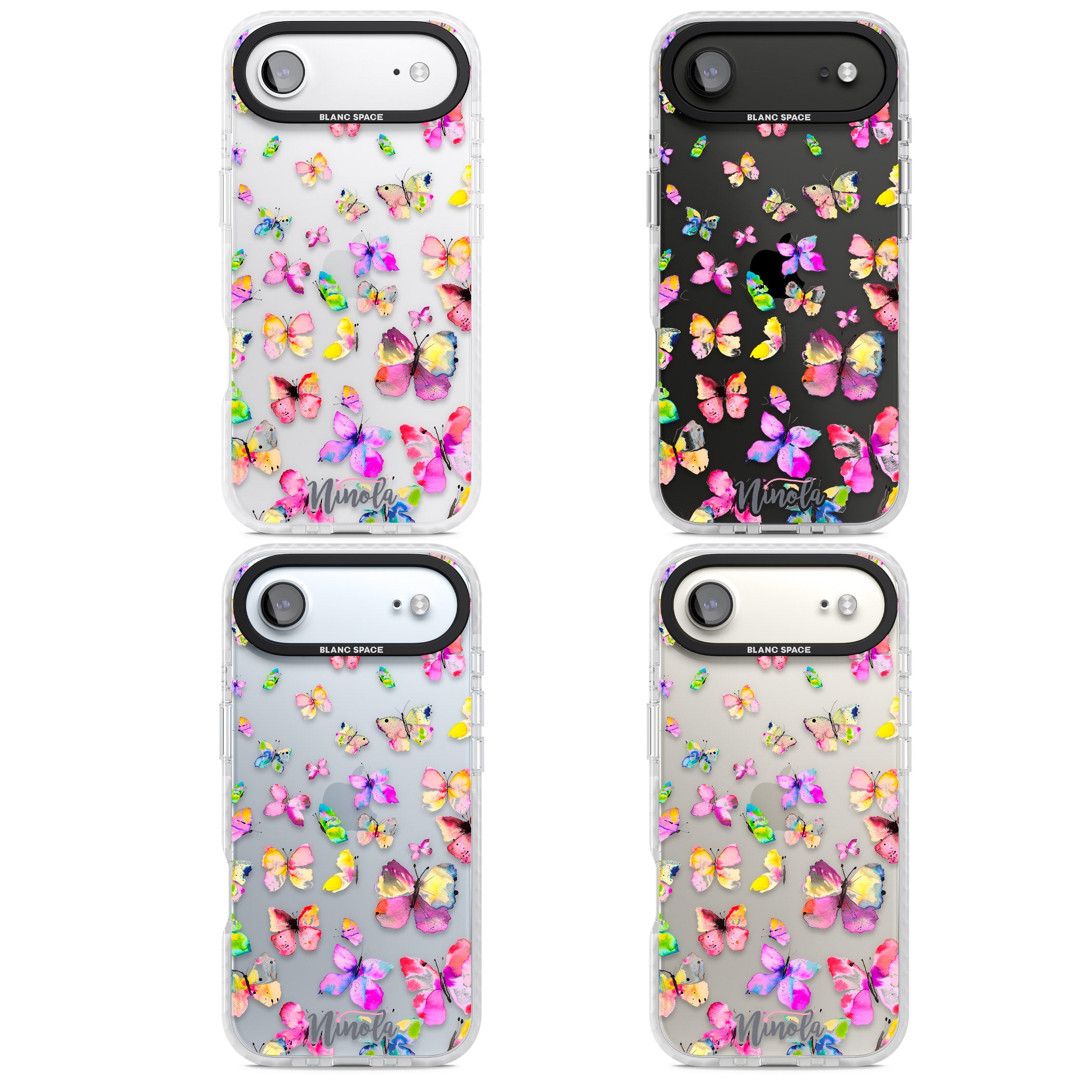 Watercolor Butterflies iPhone 17 Air Impact Clear Phone Case APT Impact Protection