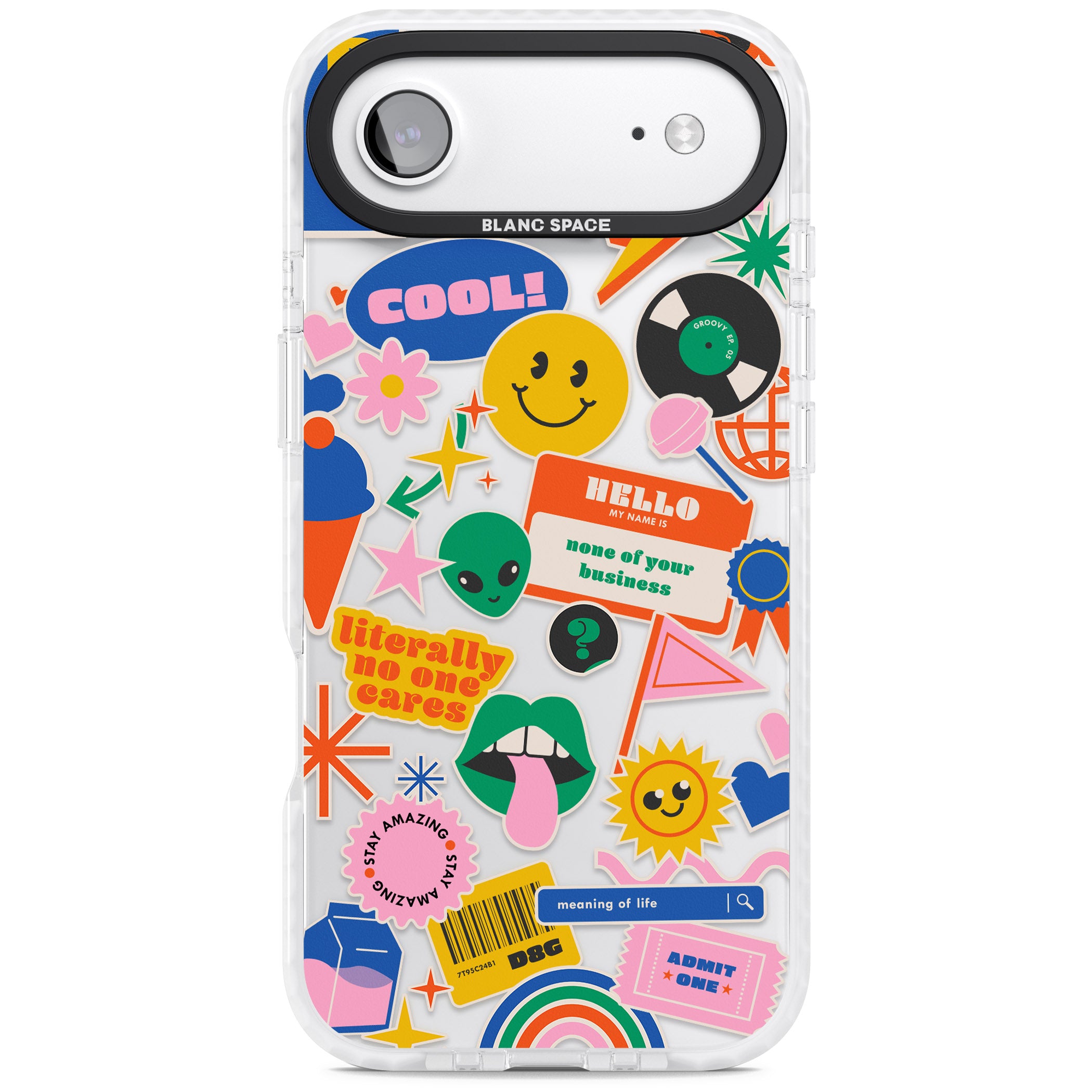 Nostalgic Sticker Vibes iPhone 17 Air Impact Clear Phone Case