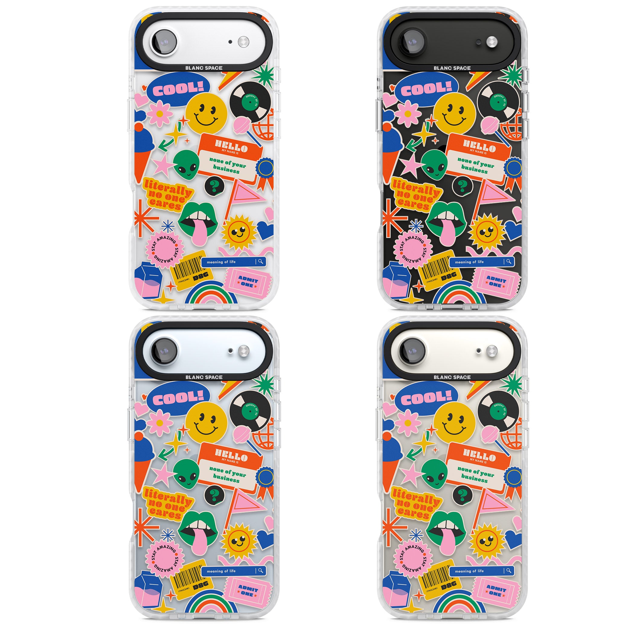Nostalgic Sticker Vibes iPhone 17 Air Impact Clear Phone Case APT Impact Protection