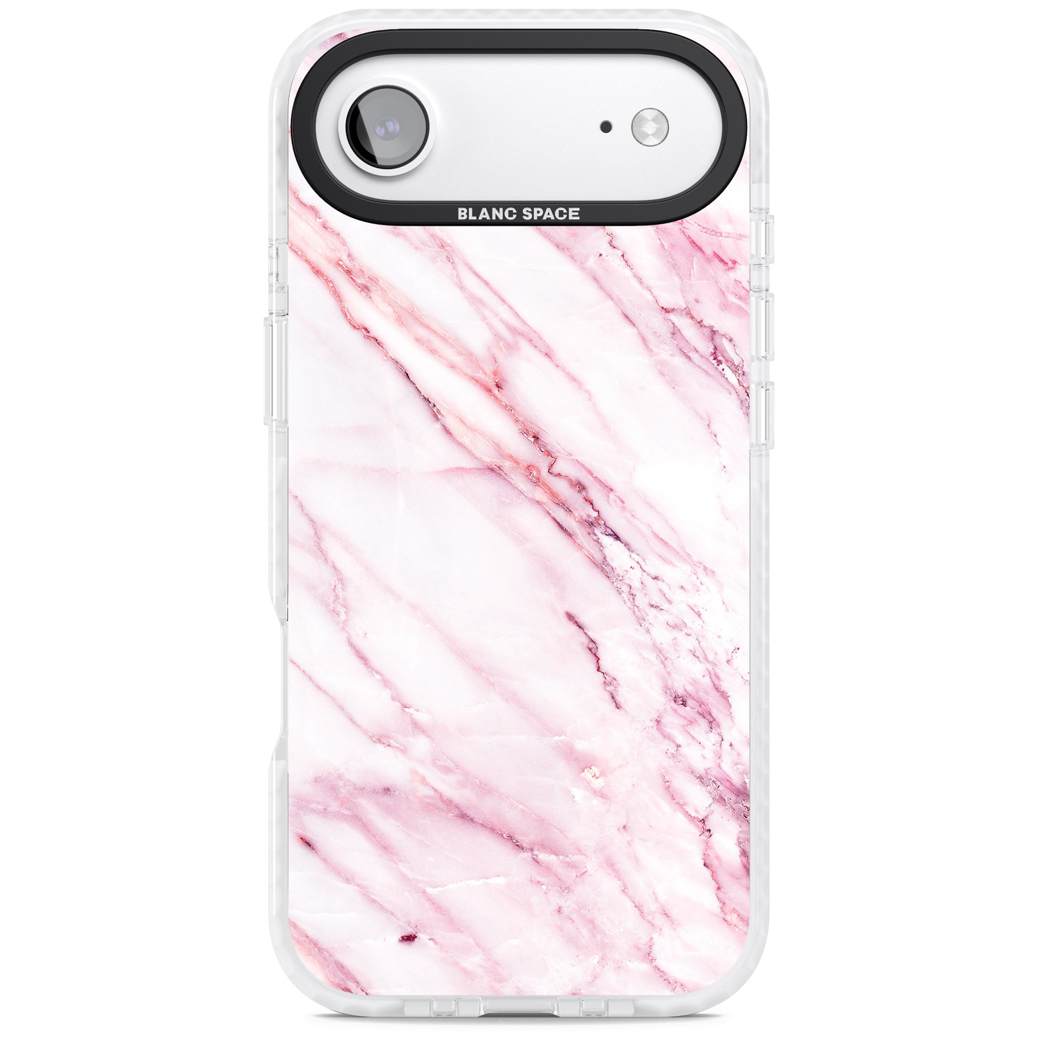 White Pink Onyx Marble iPhone 17 Air Impact Clear Phone Case