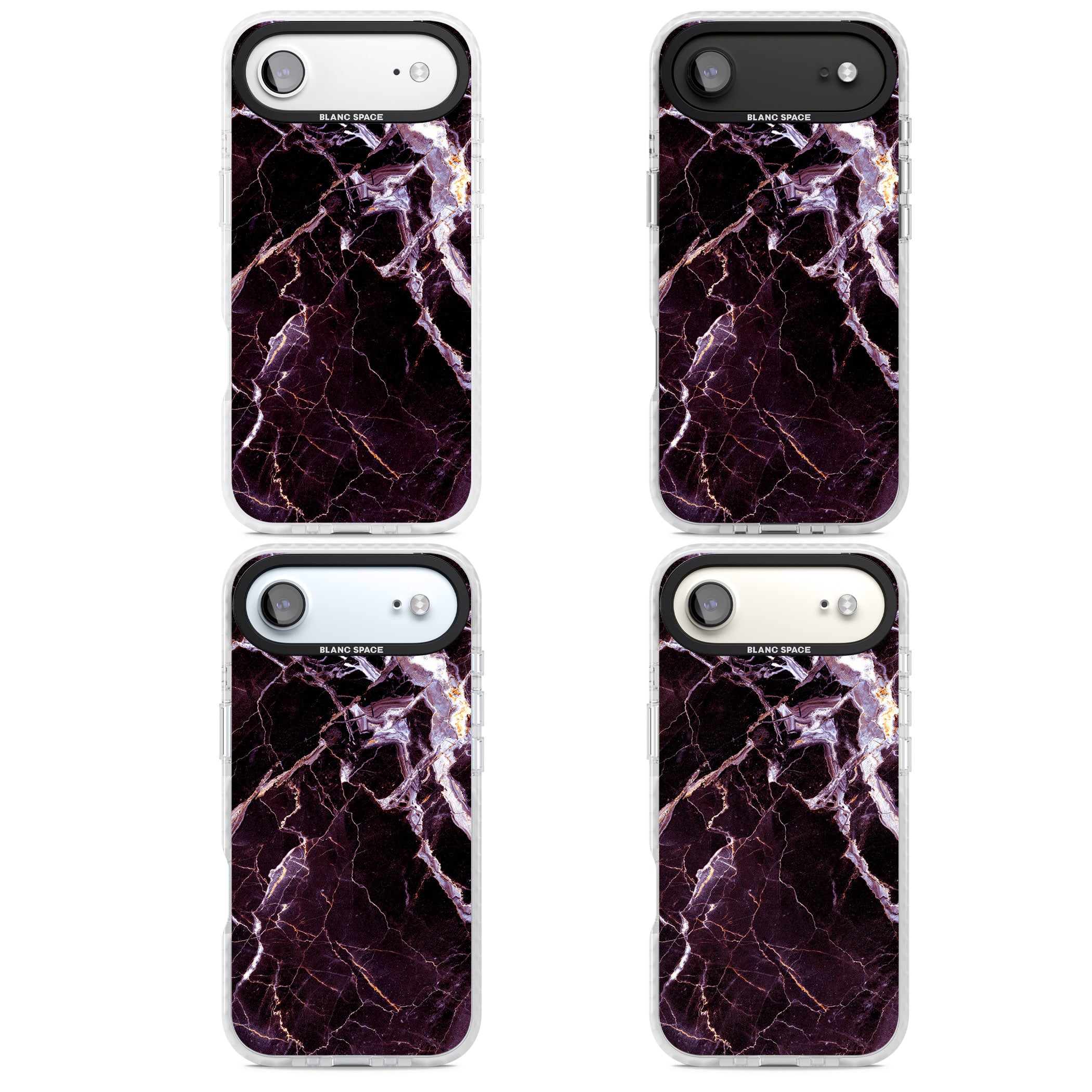 Violet Shatter Marble iPhone 17 Air Impact Clear Phone Case APT Impact Protection