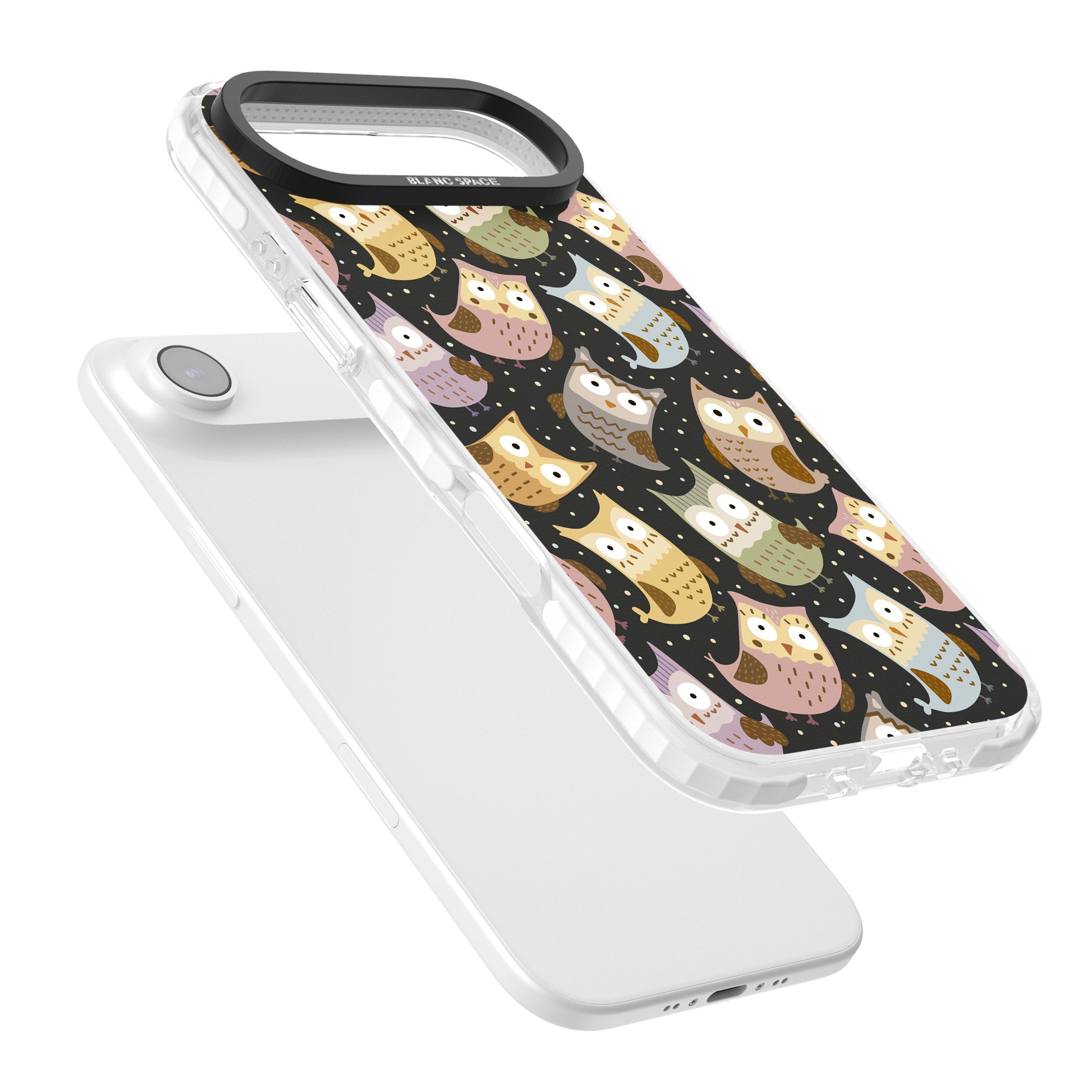 Cute Owl Pattern iPhone 17 Air Impact Clear Phone Case Colours