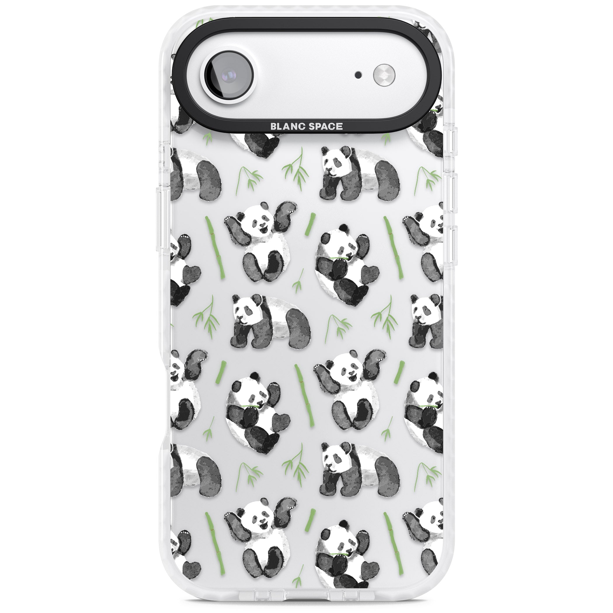 Watercolour Panda Pattern iPhone 17 Air Impact Clear Phone Case