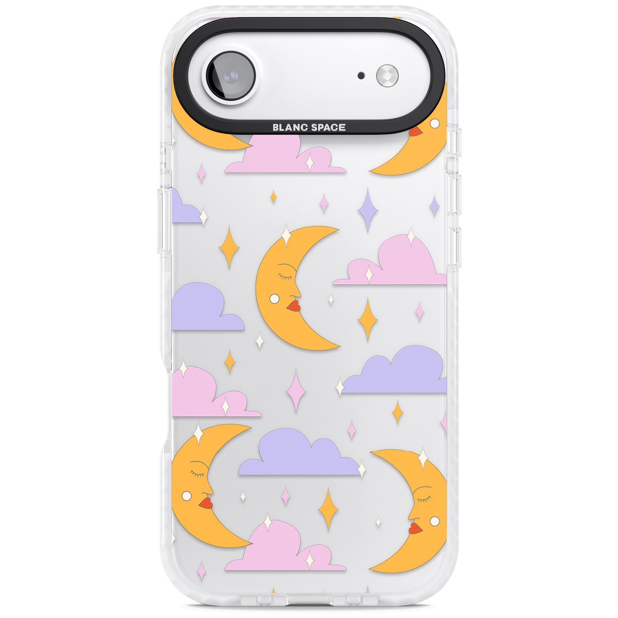 Moons & Clouds iPhone 17 Air Impact Clear Phone Case