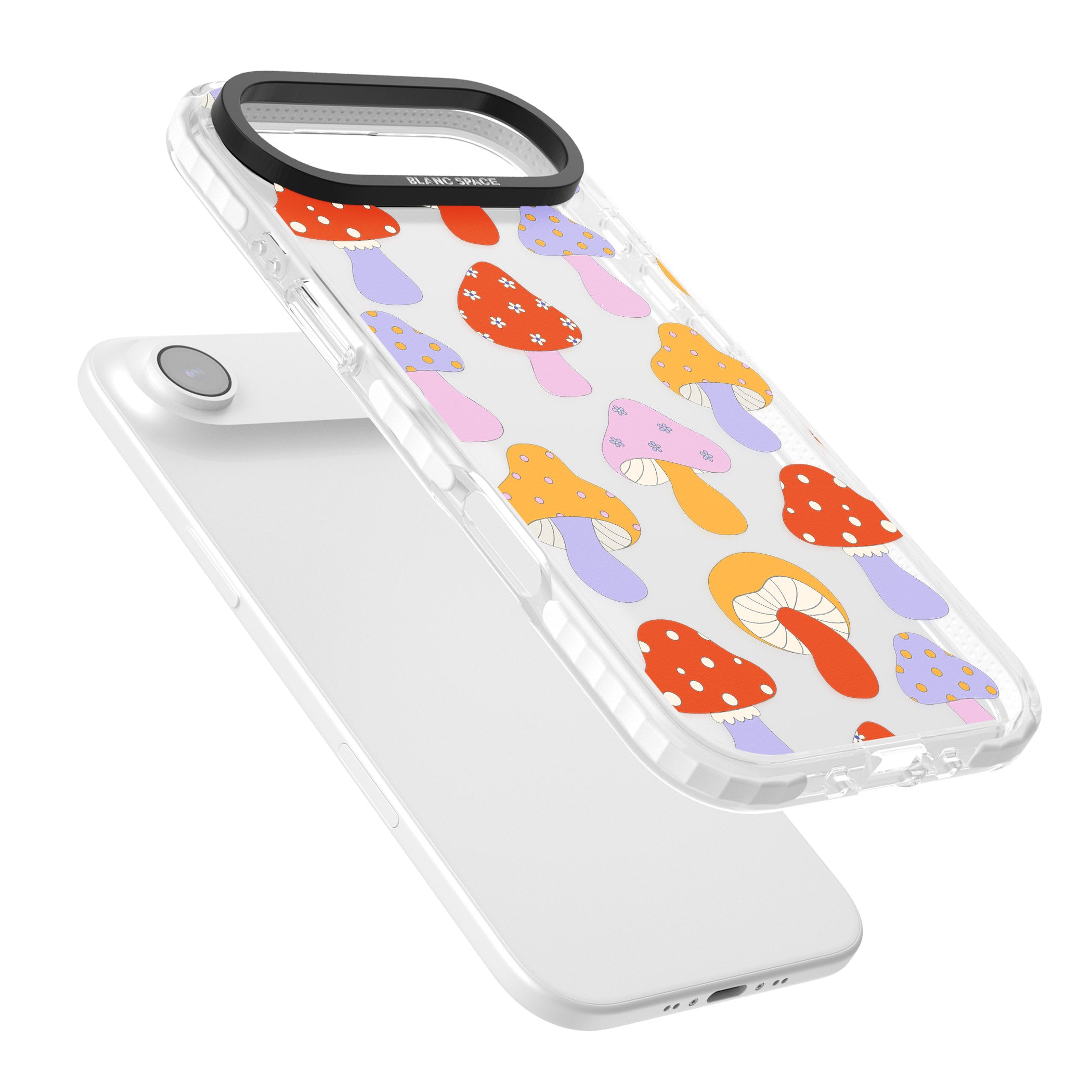 Happy Shrooms iPhone 17 Air Impact Clear Phone Case Colours