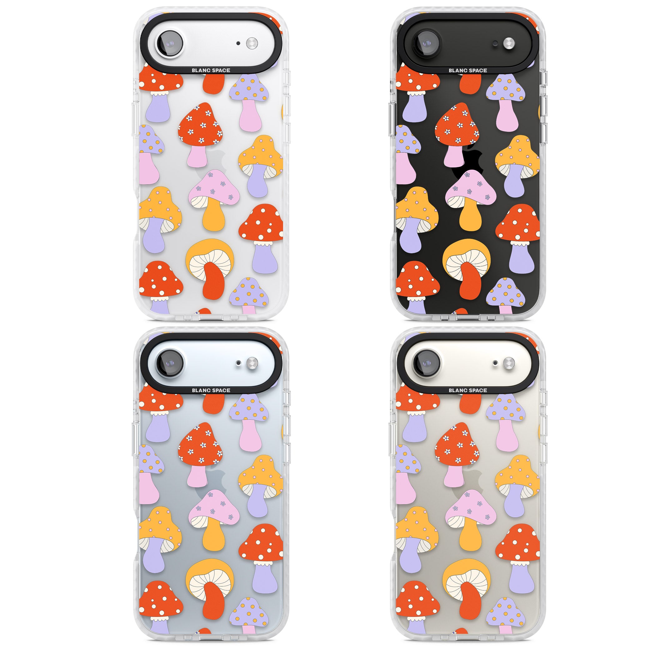 Happy Shrooms iPhone 17 Air Impact Clear Phone Case APT Impact Protection