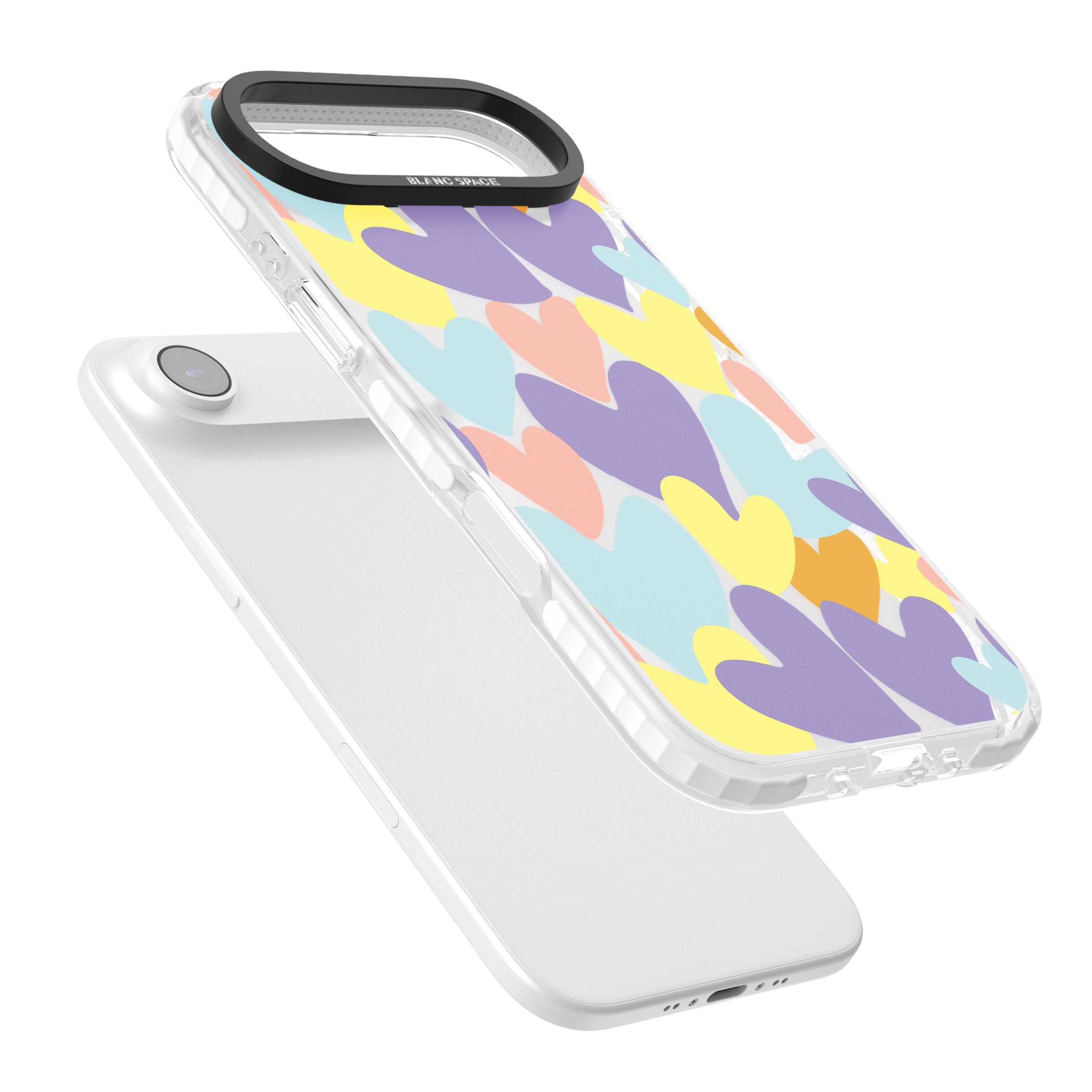 Pastel Hearts iPhone 17 Air Impact Clear Phone Case Colours