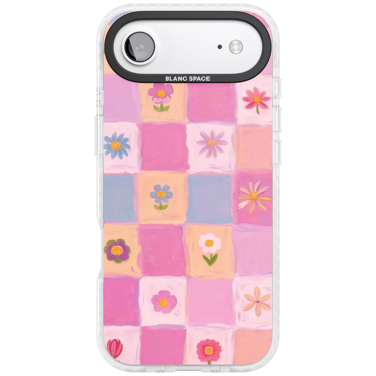 Pastel Flower Patchwork iPhone Air Impact Clear Phone Case front