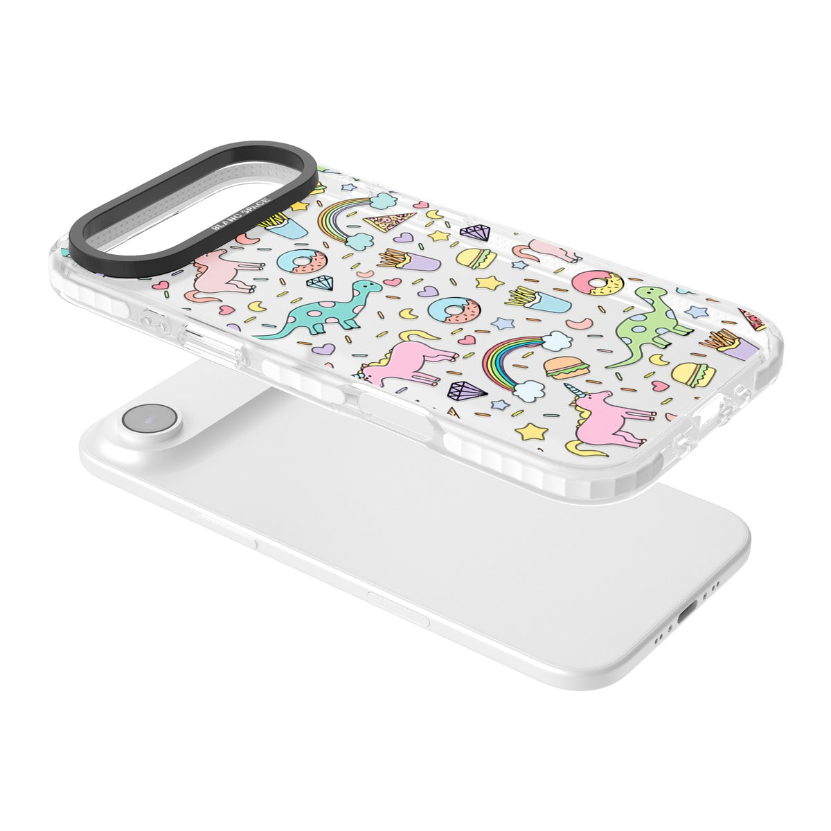 Bubblegum Fantasy iPhone Air Impact Clear Phone Case angled