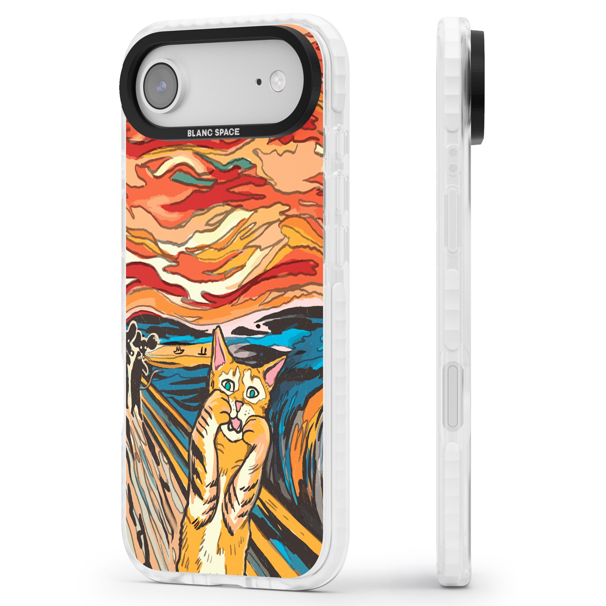 The Meow iPhone 17 Air Impact Clear Phone Case Side Profile