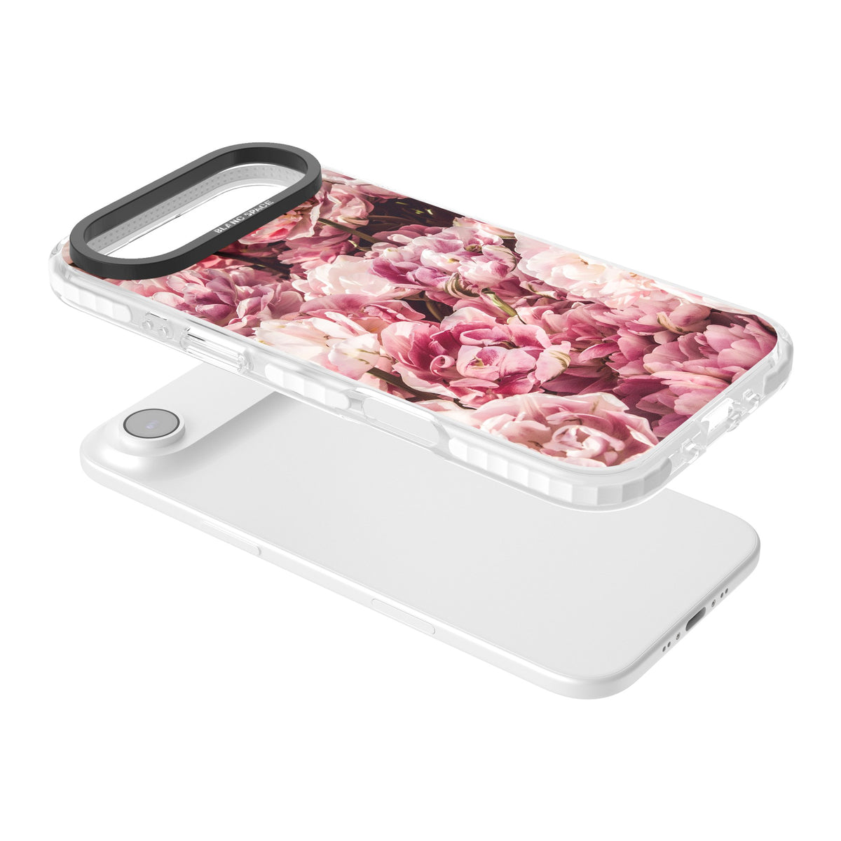 Peony Dream iPhone Air Impact Clear Phone Case angled