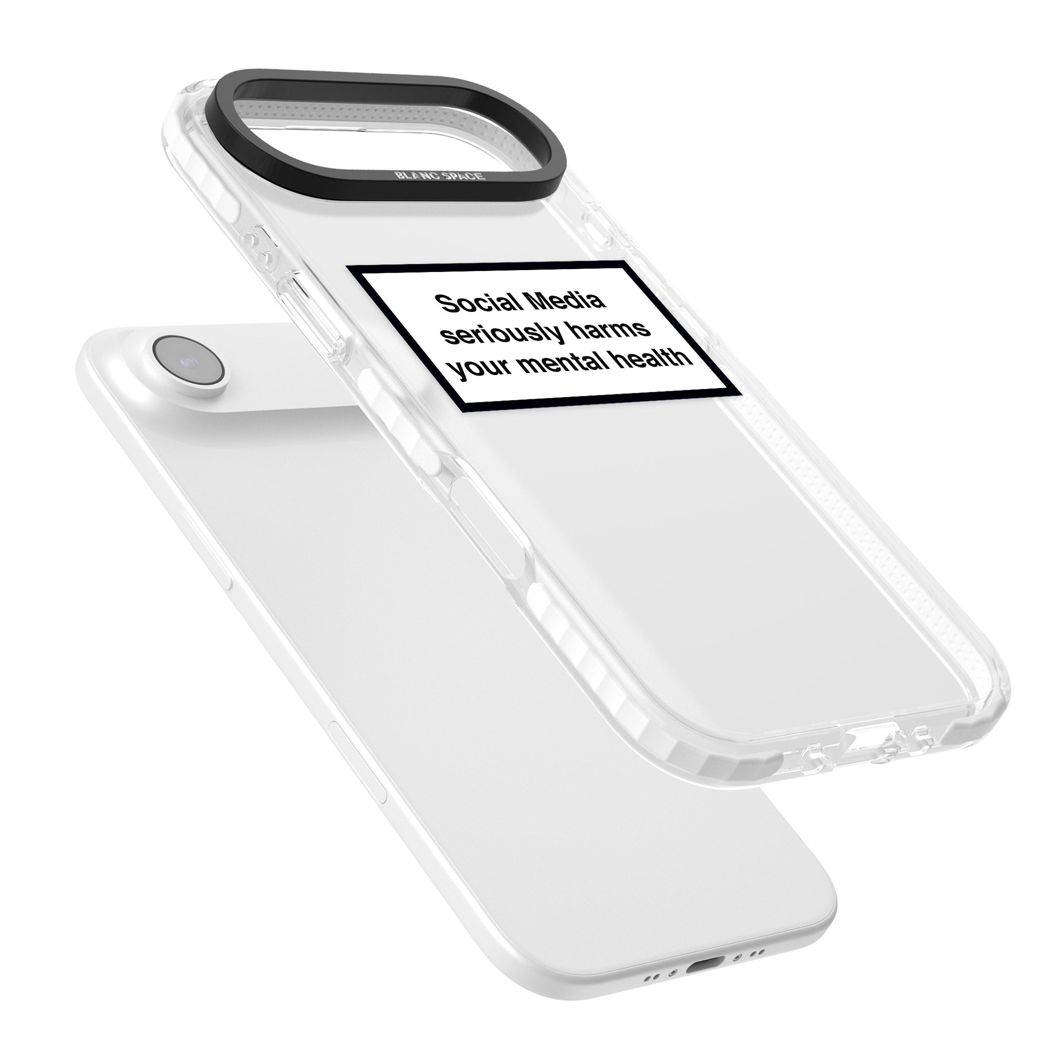 Social Media Quote iPhone 17 Air Impact Clear Phone Case Colours