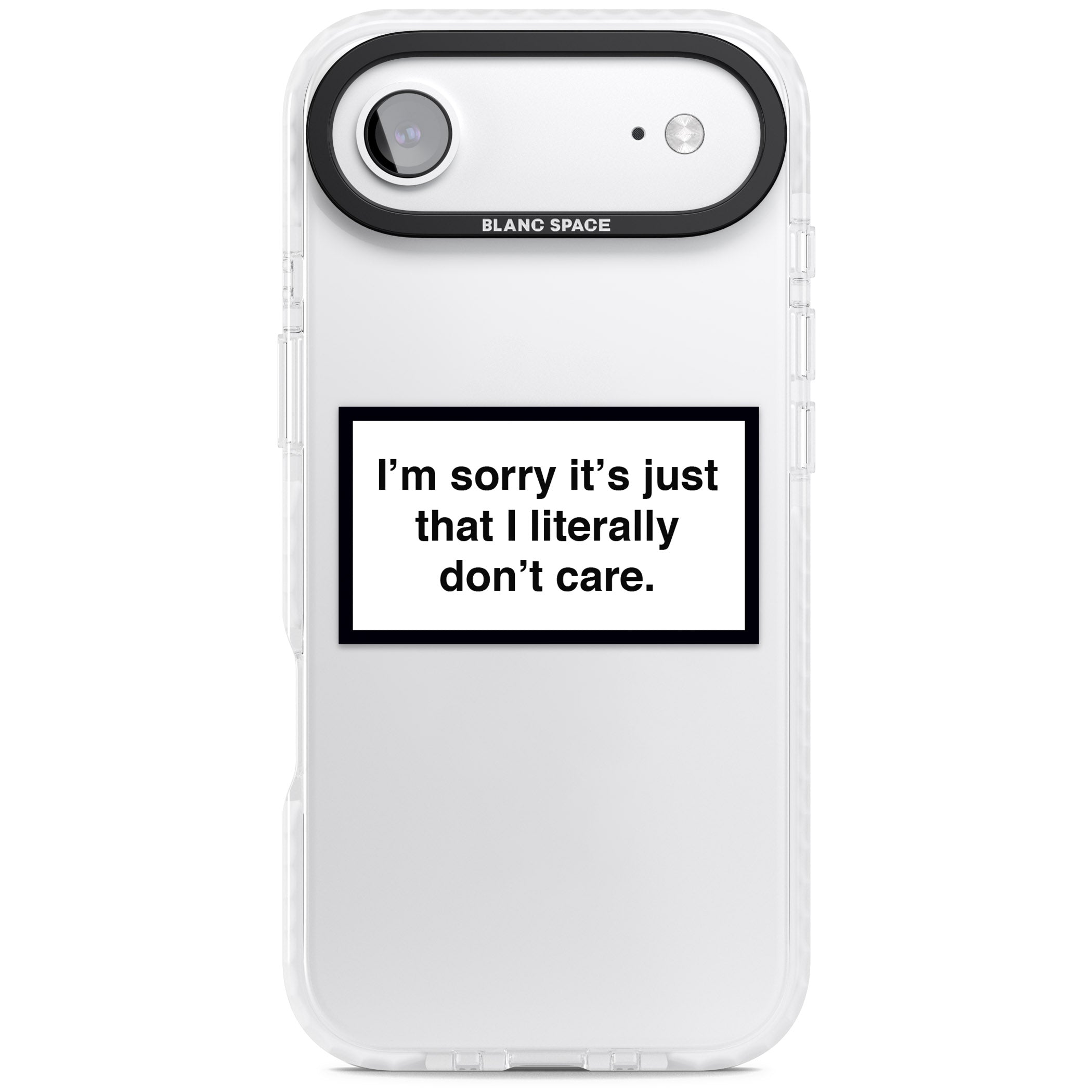 Literally Don'T Care iPhone 17 Air Impact Clear Phone Case