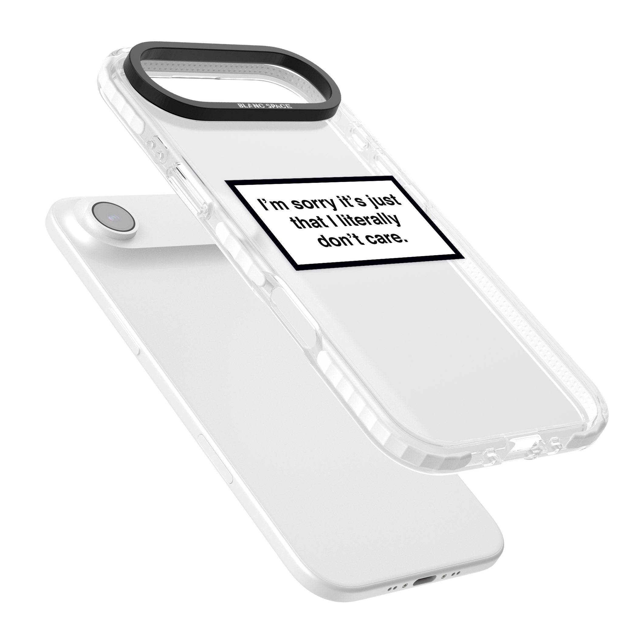 Literally Don'T Care iPhone 17 Air Impact Clear Phone Case Colours