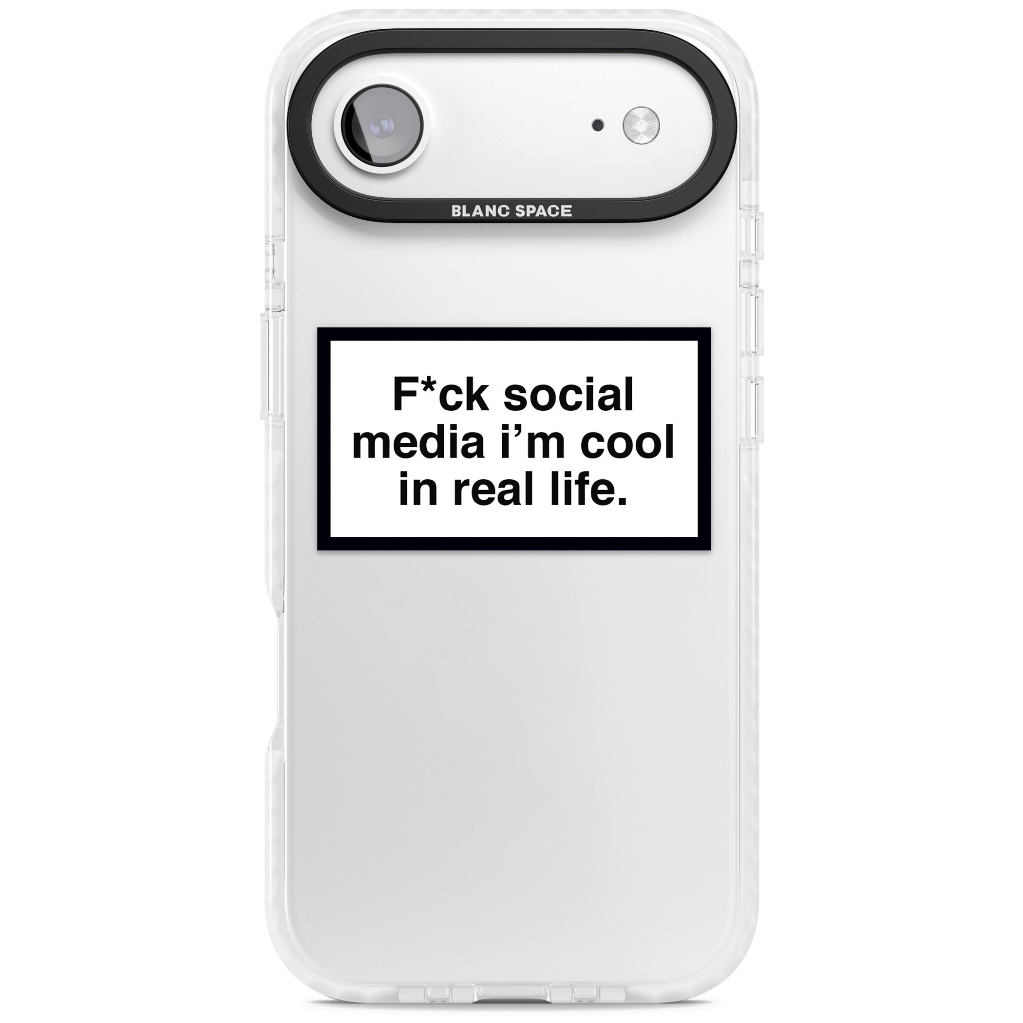 F*Ck Social Media iPhone 17 Air Impact Clear Phone Case