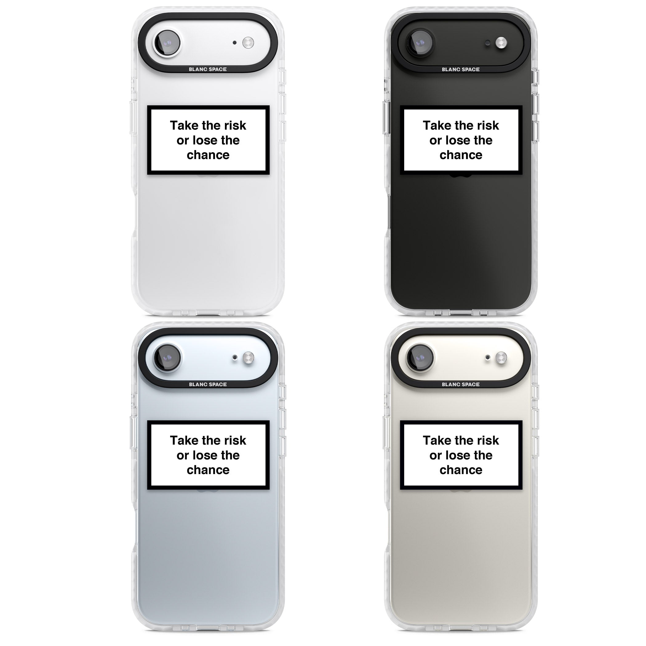 Take The Risk Or Lose The Chance iPhone 17 Air Impact Clear Phone Case APT Impact Protection