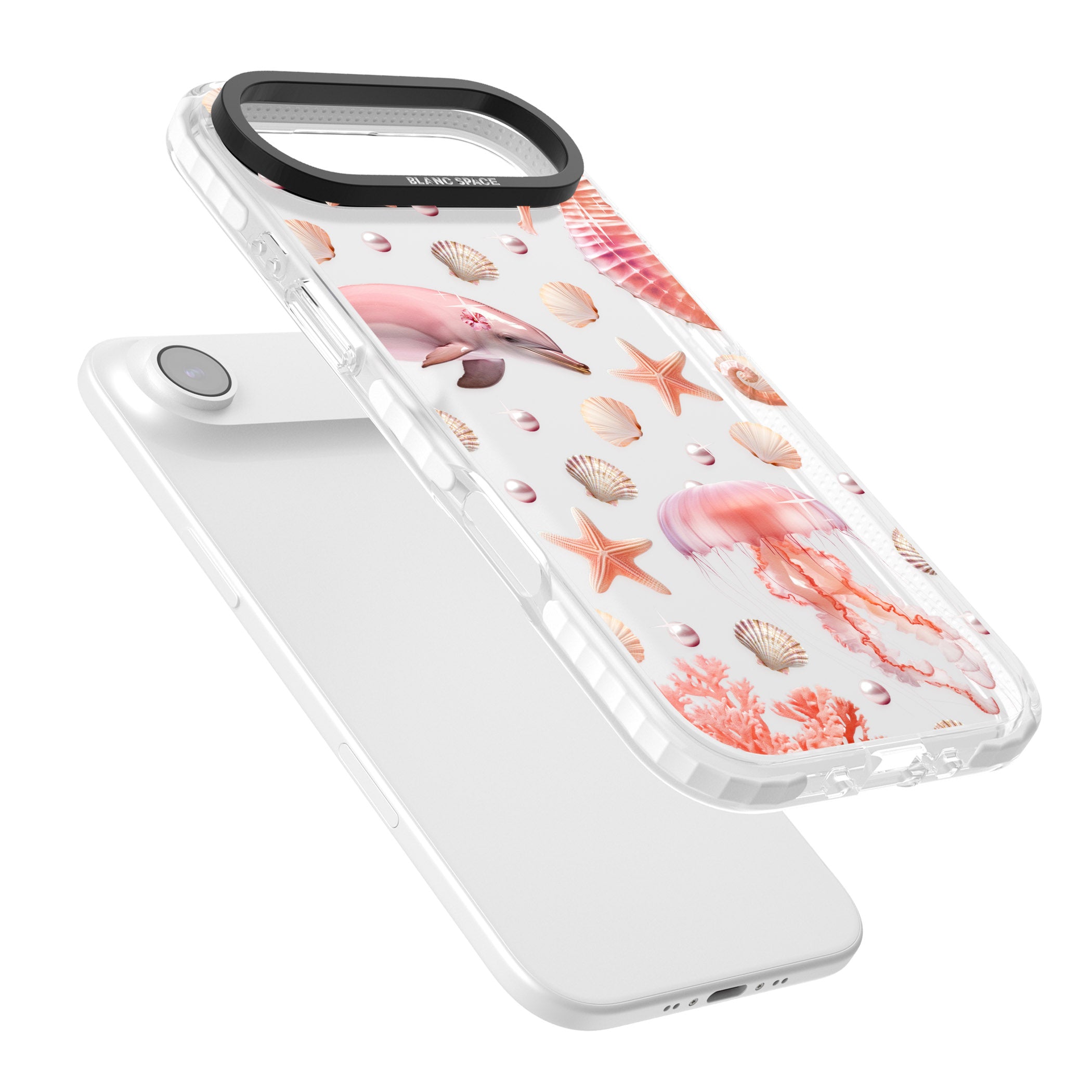 Pink Sealife iPhone 17 Air Impact Clear Phone Case Colours