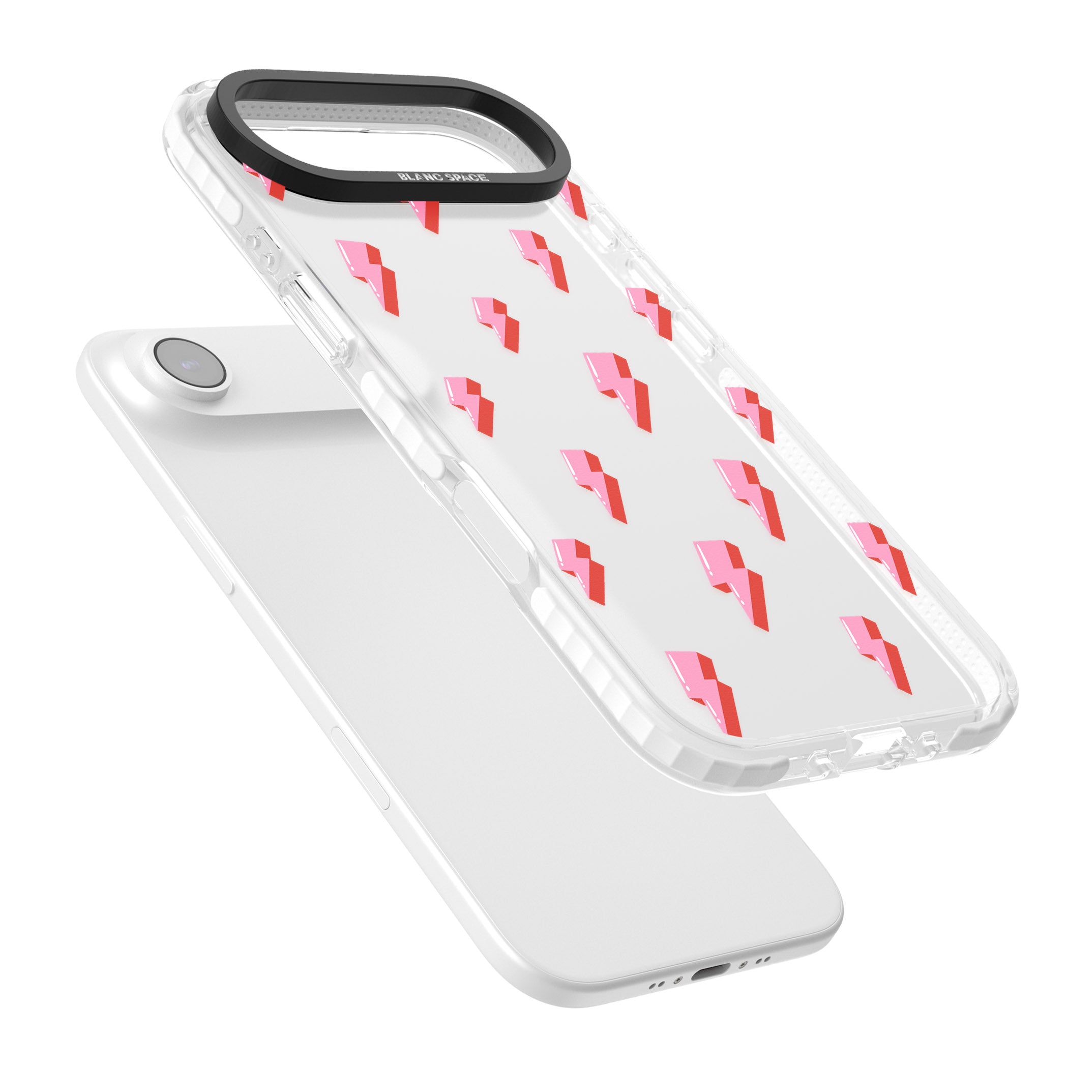 Pink Bolt Pattern iPhone 17 Air Impact Clear Phone Case Colours