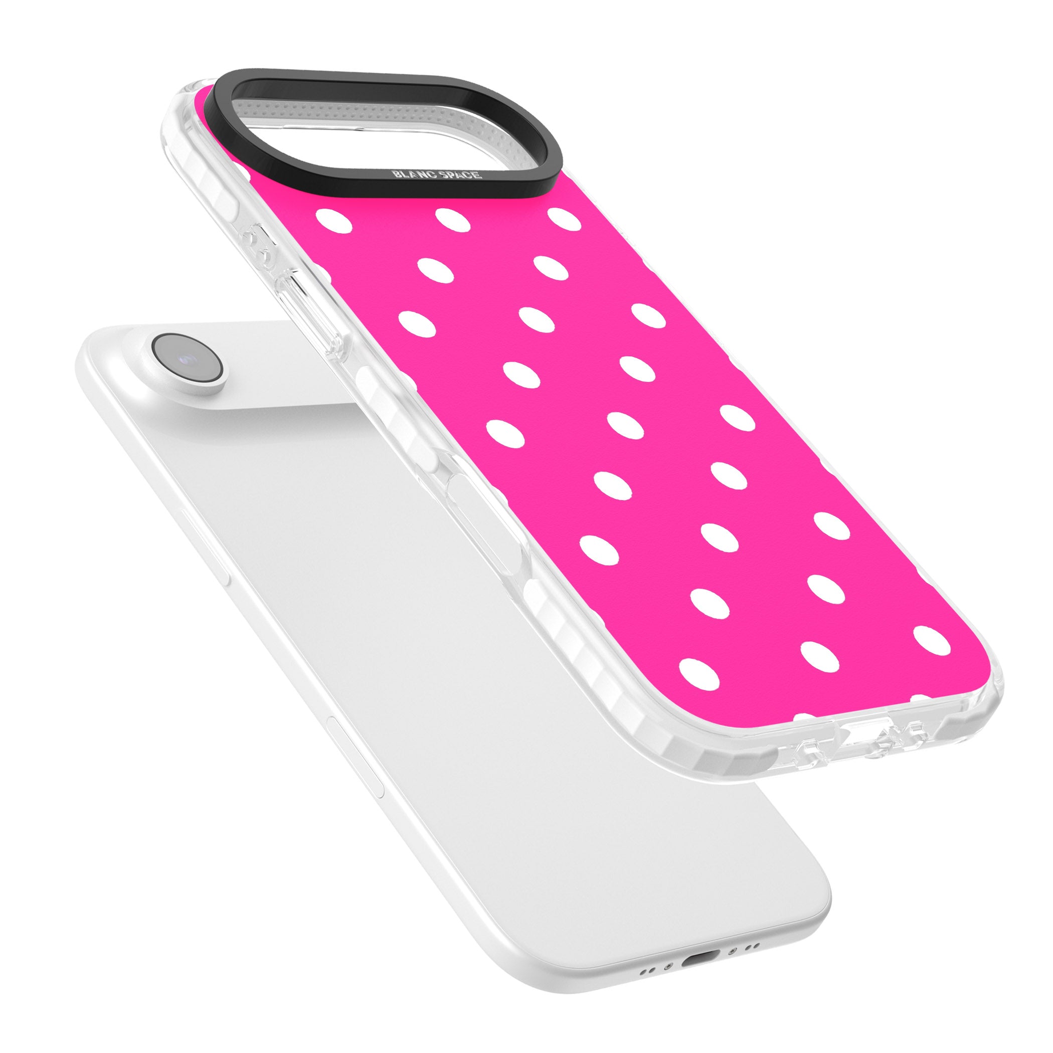 Pink Polka Dot iPhone 17 Air Impact Clear Phone Case Colours