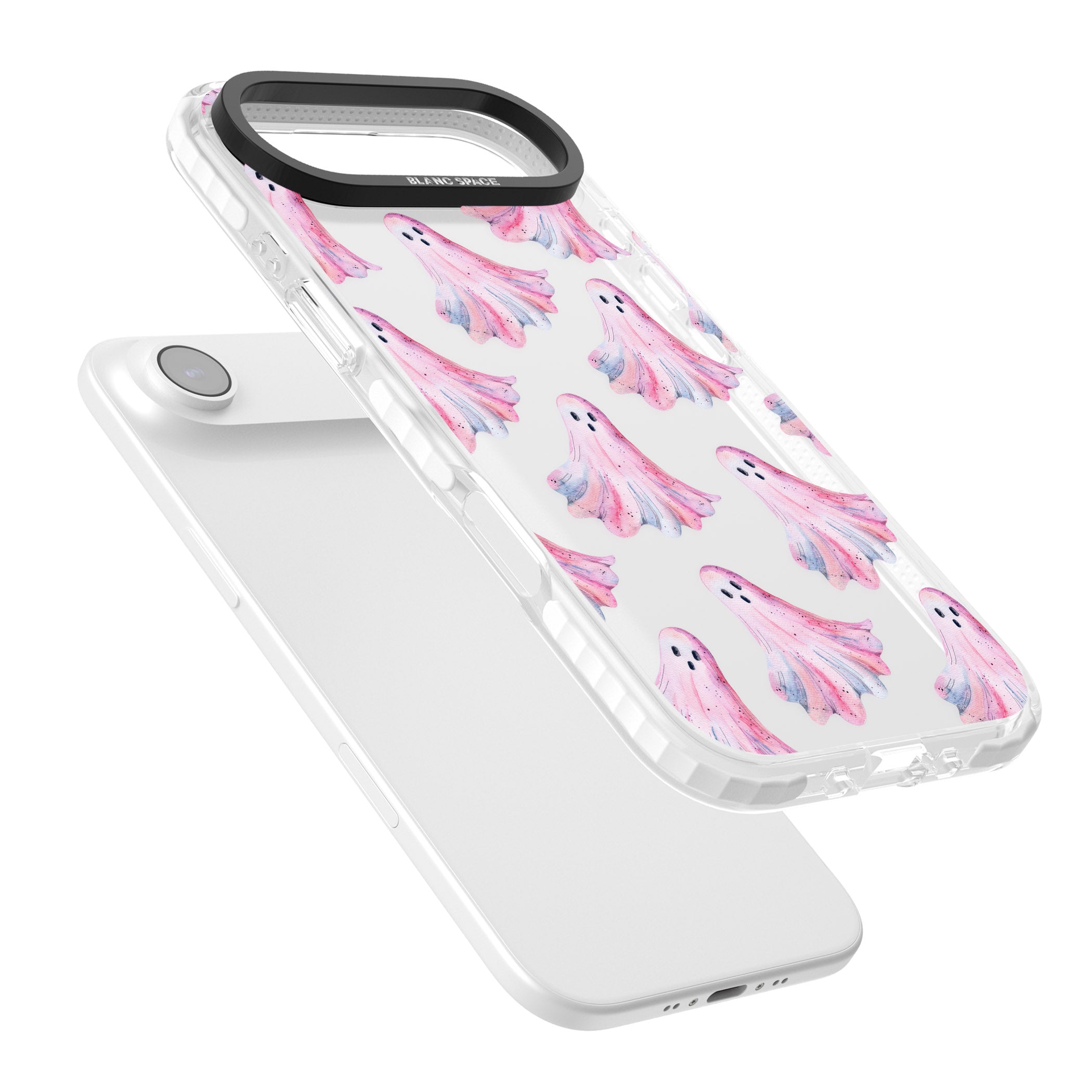 Pink Ghosts iPhone 17 Air Impact Clear Phone Case Colours