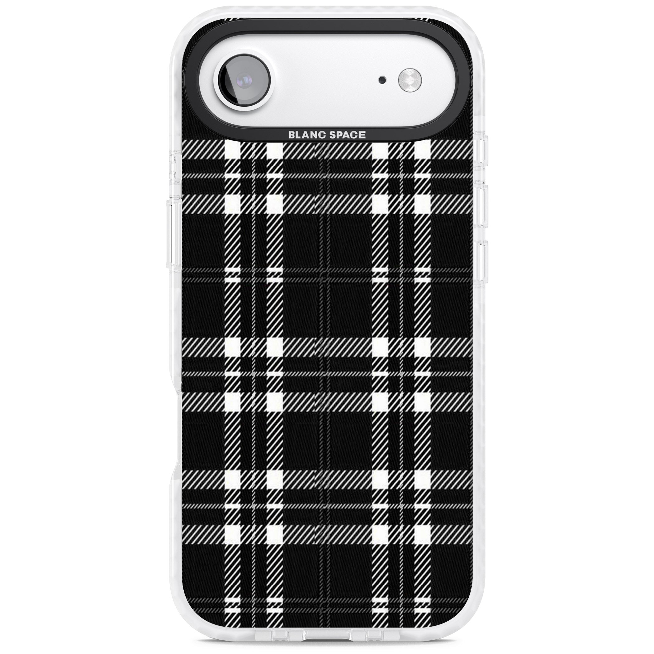 Divine Black Plaid iPhone 17 Air Impact Clear Phone Case