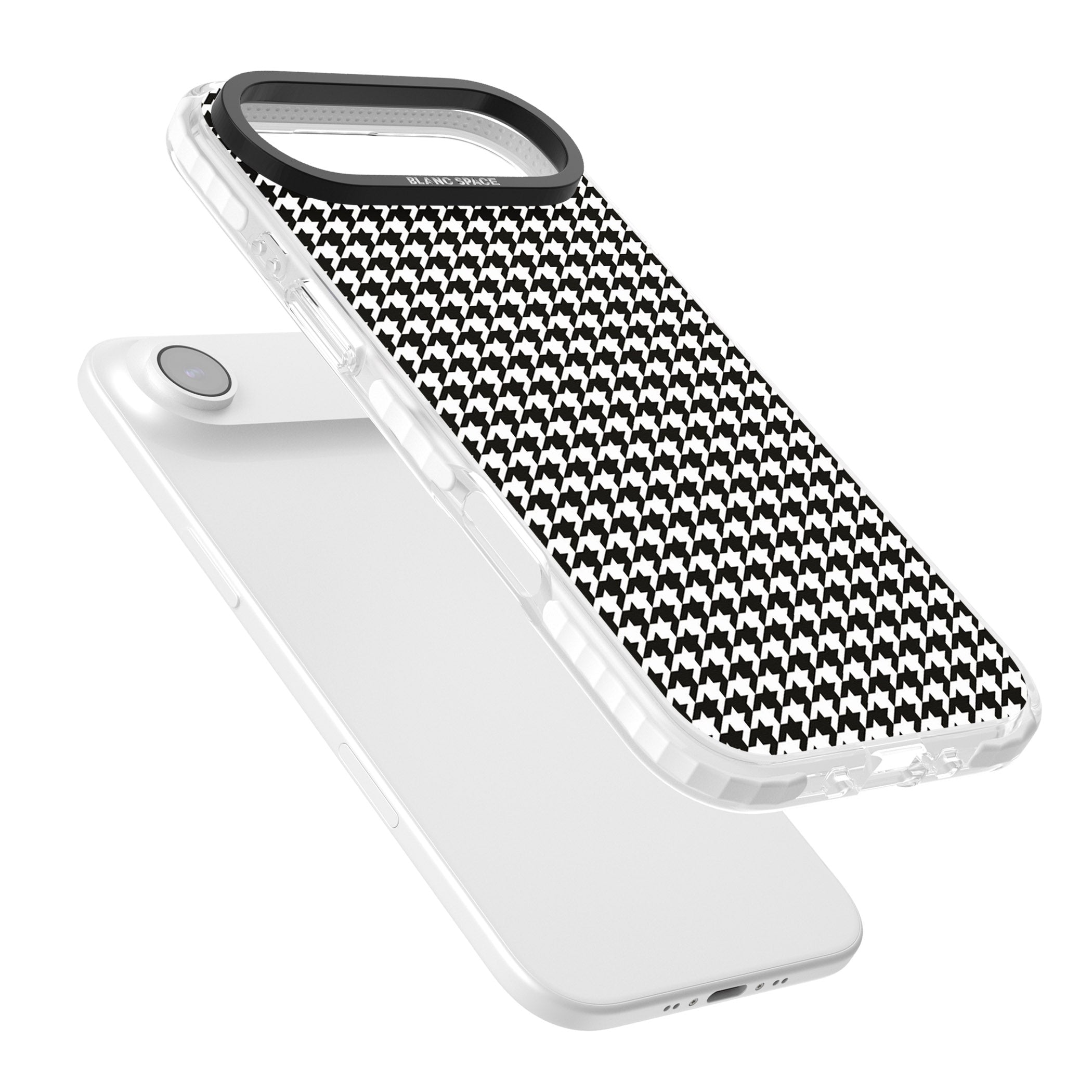 Chic Houndstooth Check iPhone 17 Air Impact Clear Phone Case Colours