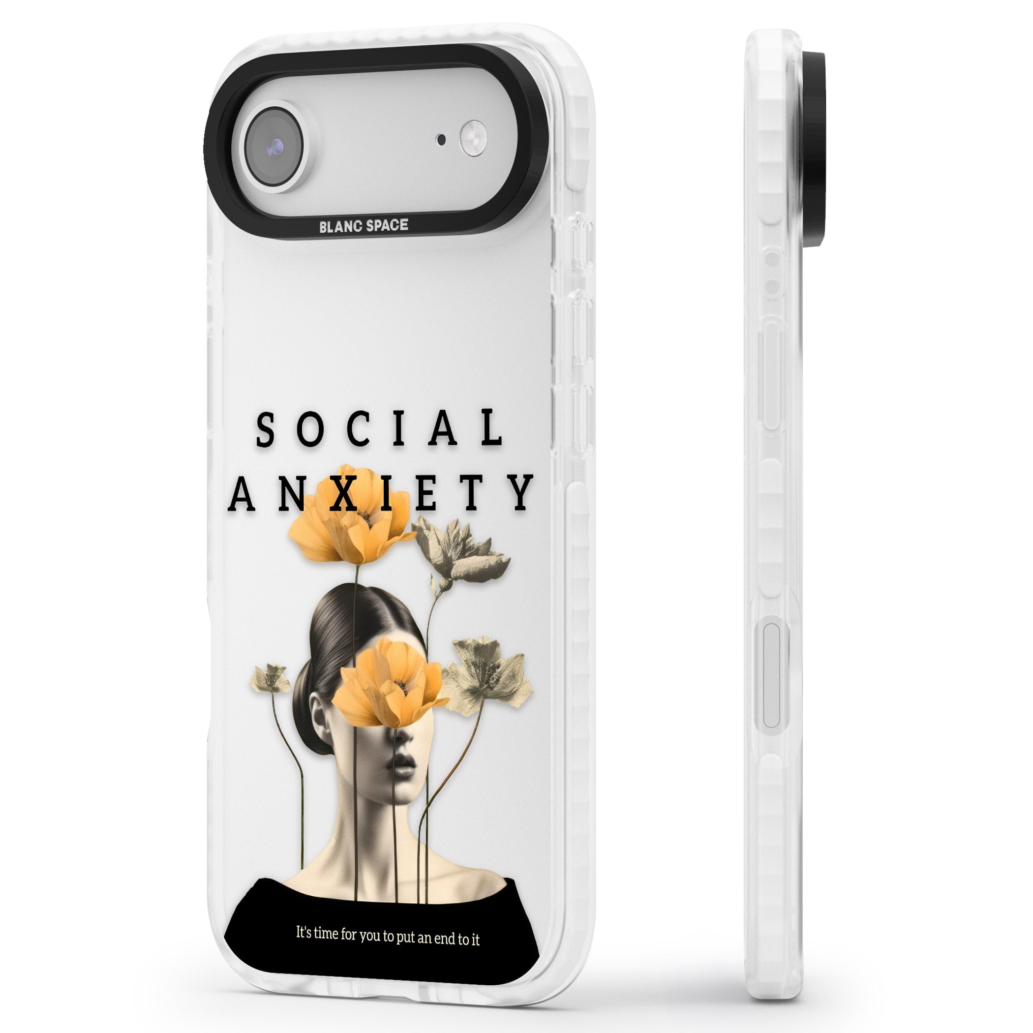 Social Anxiety iPhone 17 Air Impact Clear Phone Case Side Profile
