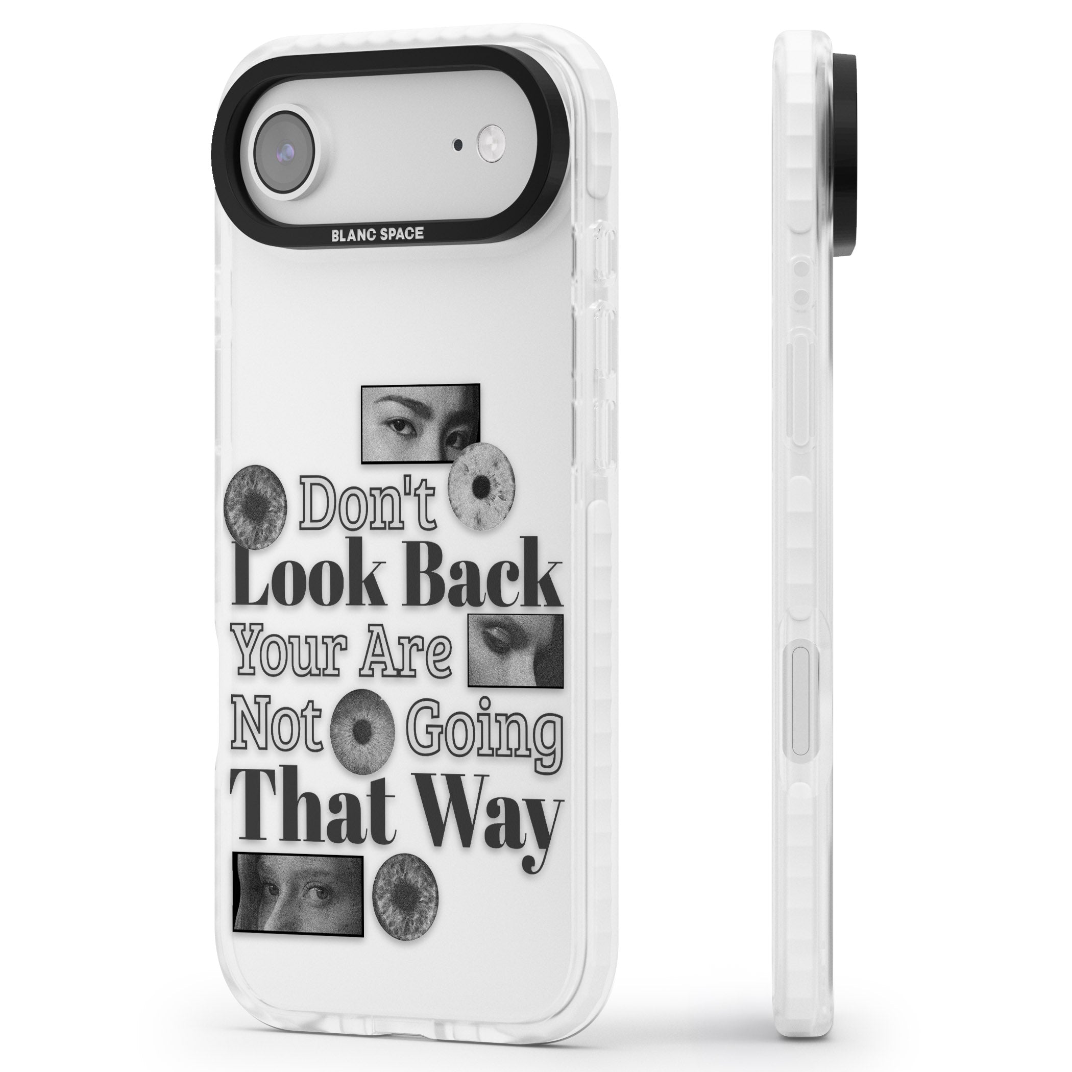 Dont Look Back iPhone 17 Air Impact Clear Phone Case Side Profile