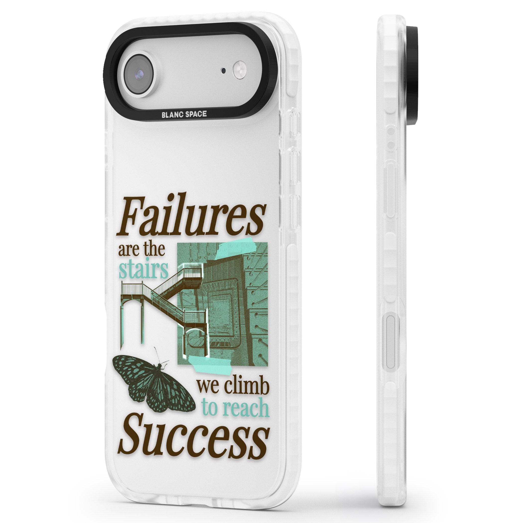 Fail To Succeed iPhone 17 Air Impact Clear Phone Case Side Profile