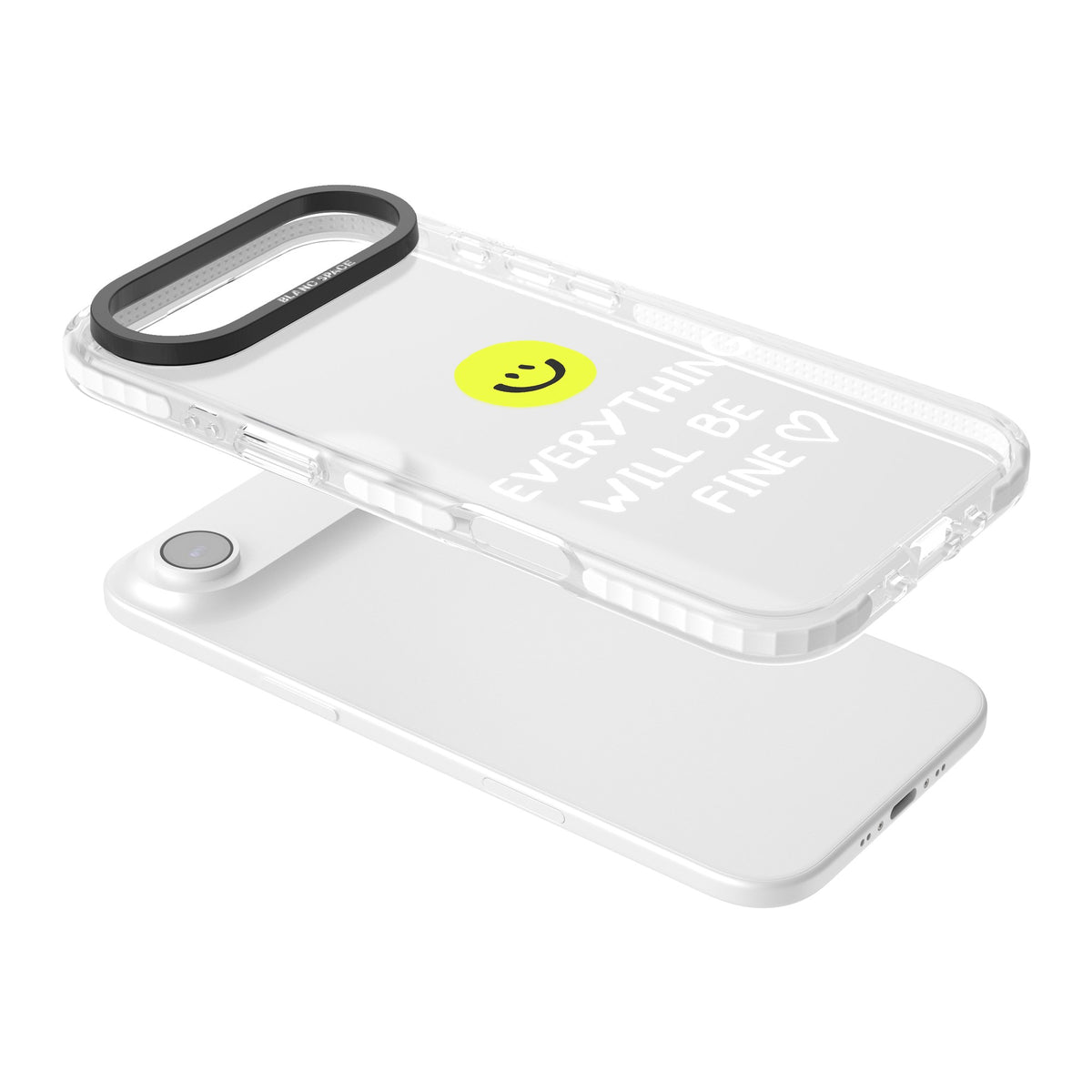 Everything Will Be Fine iPhone Air Impact Clear Phone Case angled