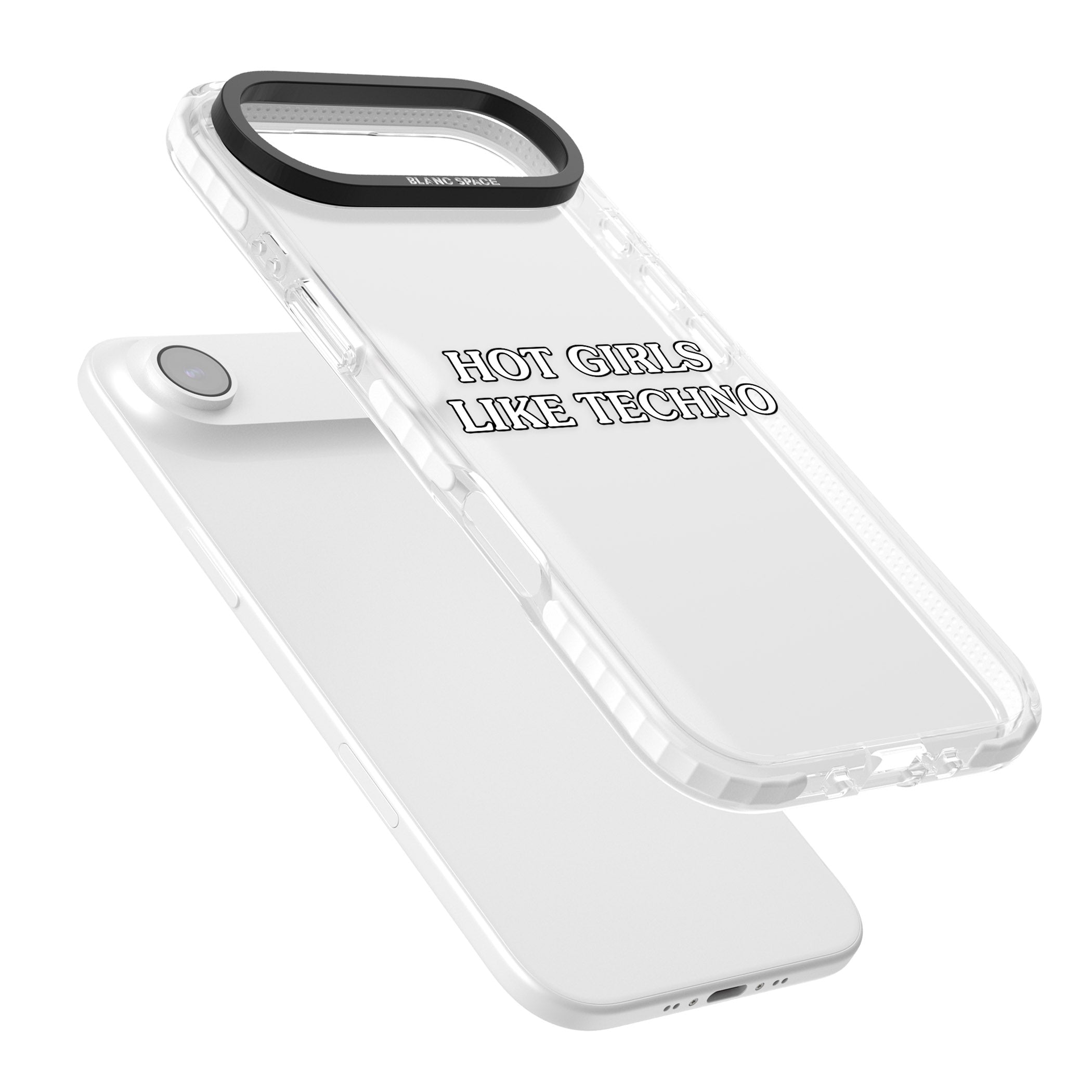 Hot Girls Like Techno iPhone 17 Air Impact Clear Phone Case Colours