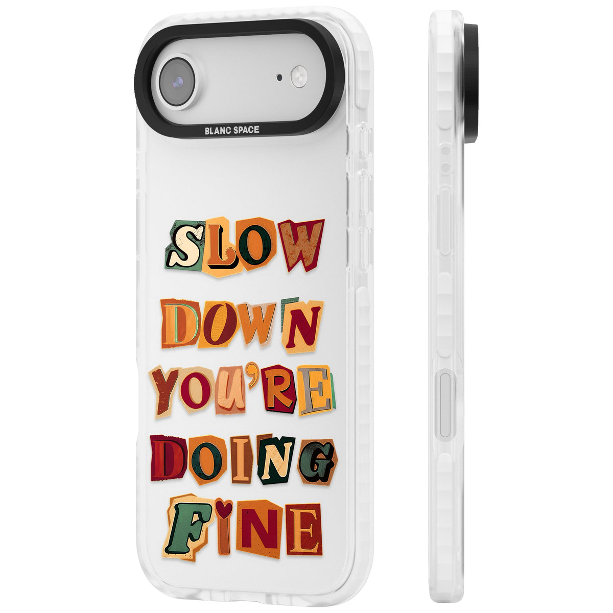 Slow Down You're Doing Fine iPhone Air Impact Clear Phone Case side