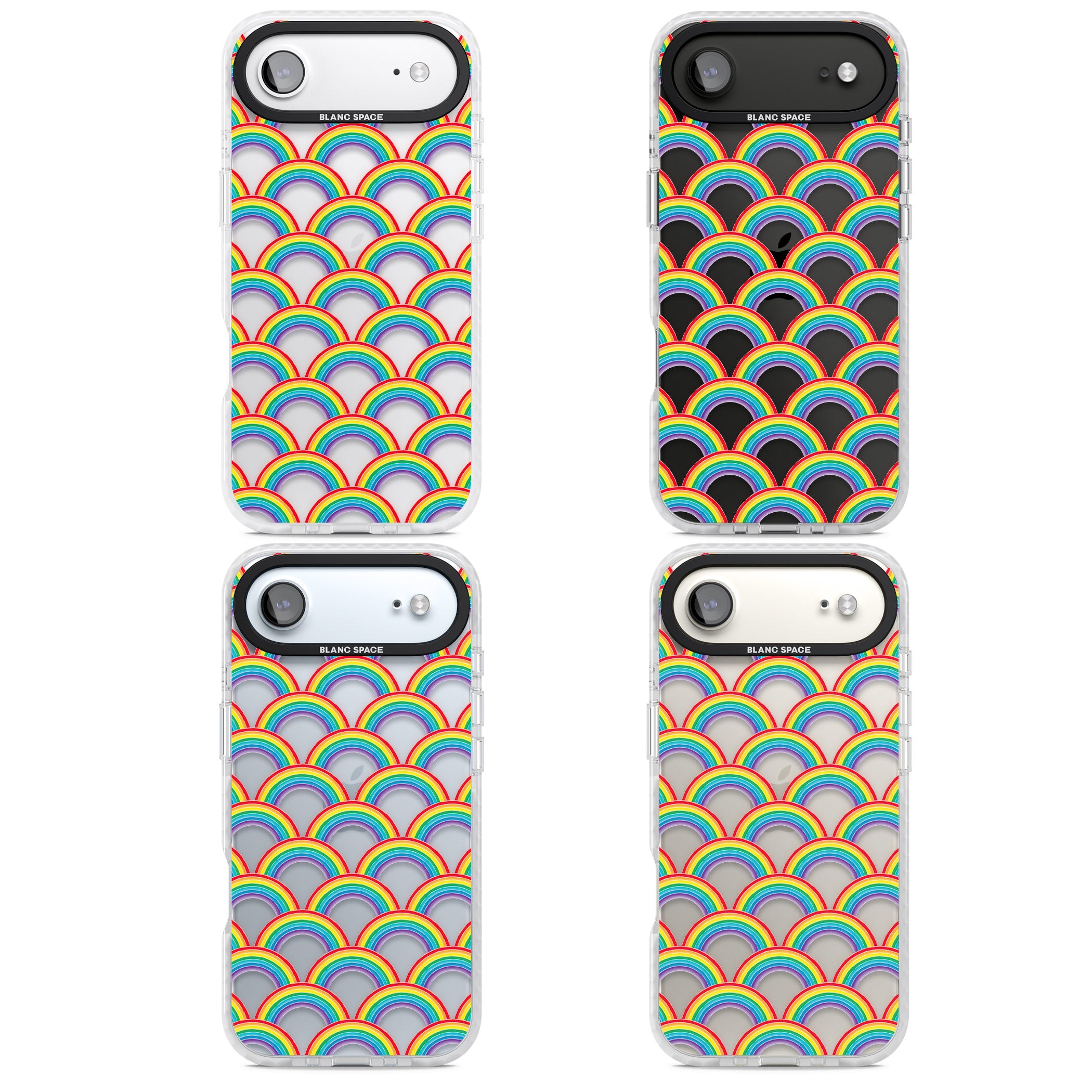 Rainbow Arc Pattern iPhone 17 Air Impact Clear Phone Case APT Impact Protection